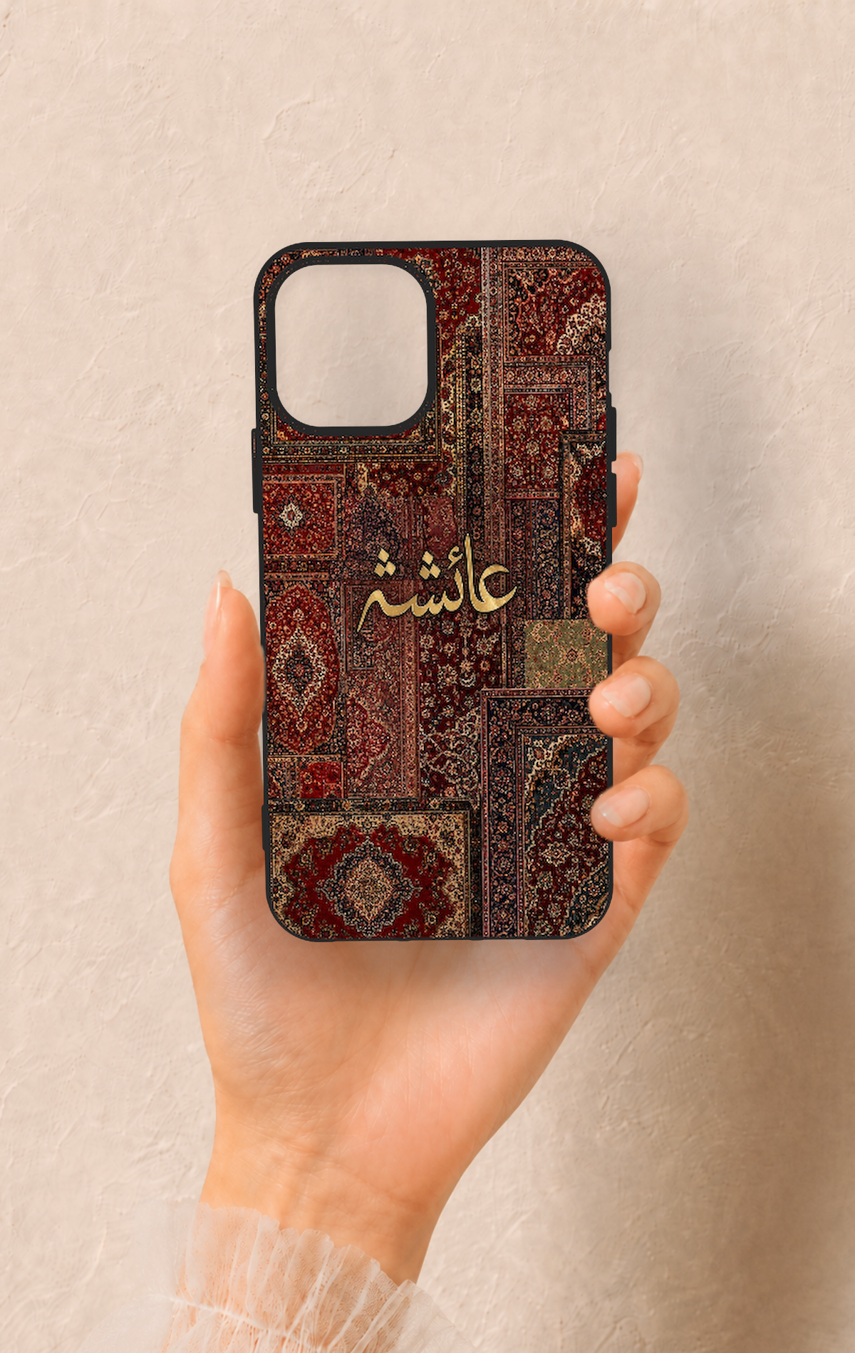 iPhone 12-12PRO Uyumlu Vintage Halı Desenli Silikon Kılıf