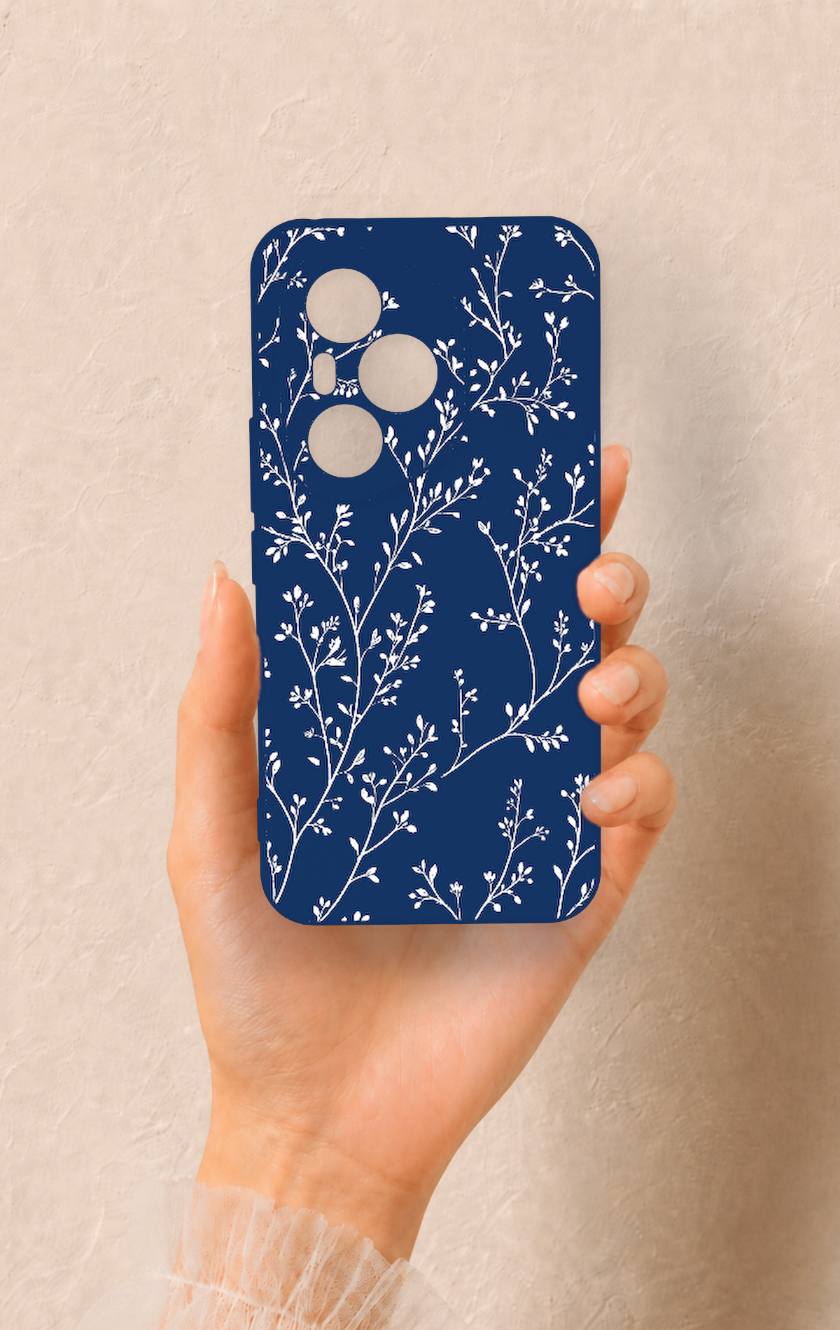 Honor 400 Pro Uyumlu İnce Yaprak Dalı Desenli Silikon Kılıf