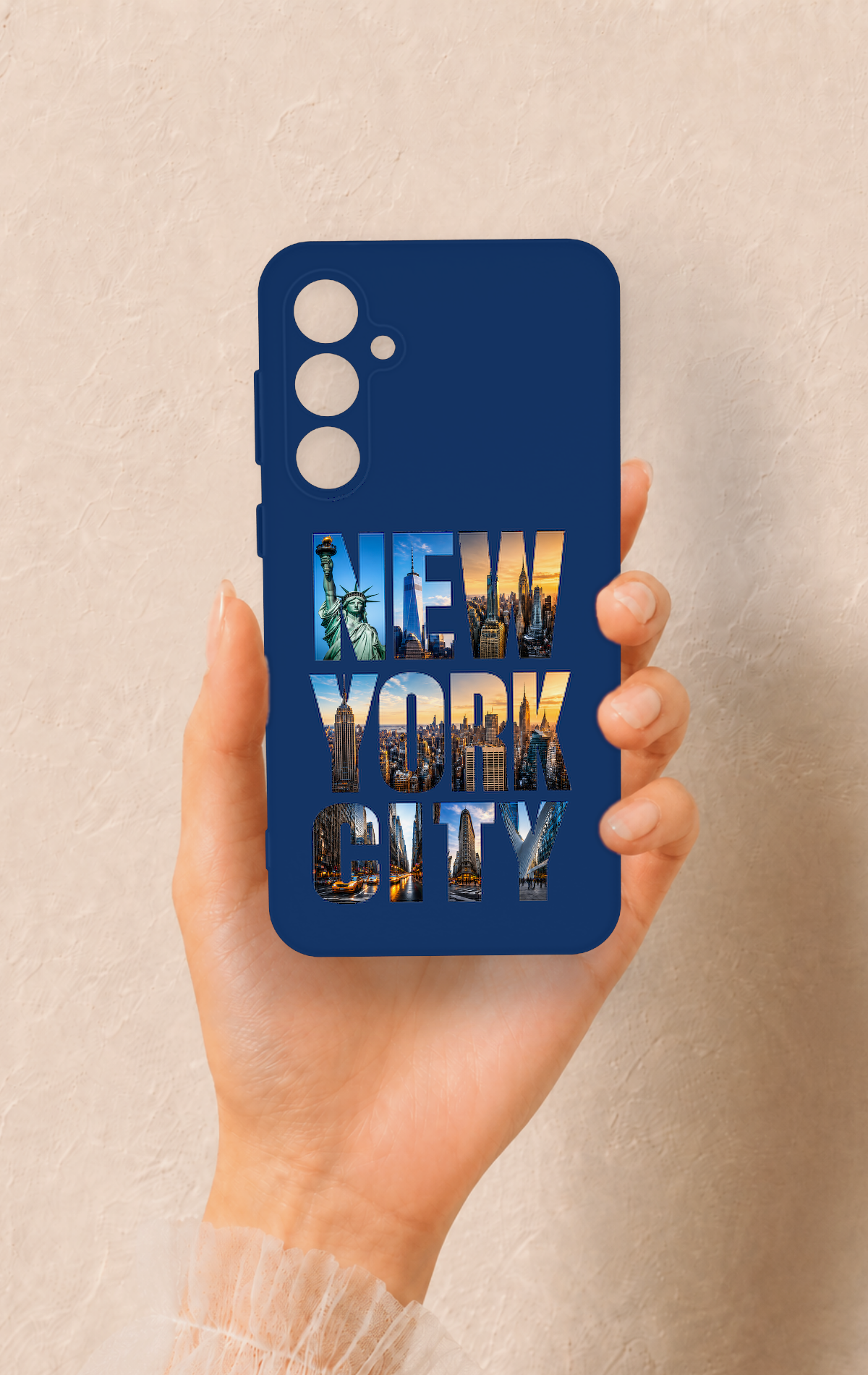 Samsung S23Fe Uyumlu New York City Desenli Silikon Kılıf
