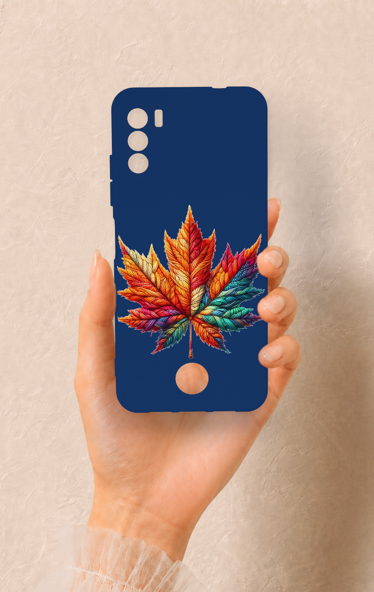 Reeder S19 Max Pro S Uyumlu Renkli Yaprak Desenli Silikon Kılıf