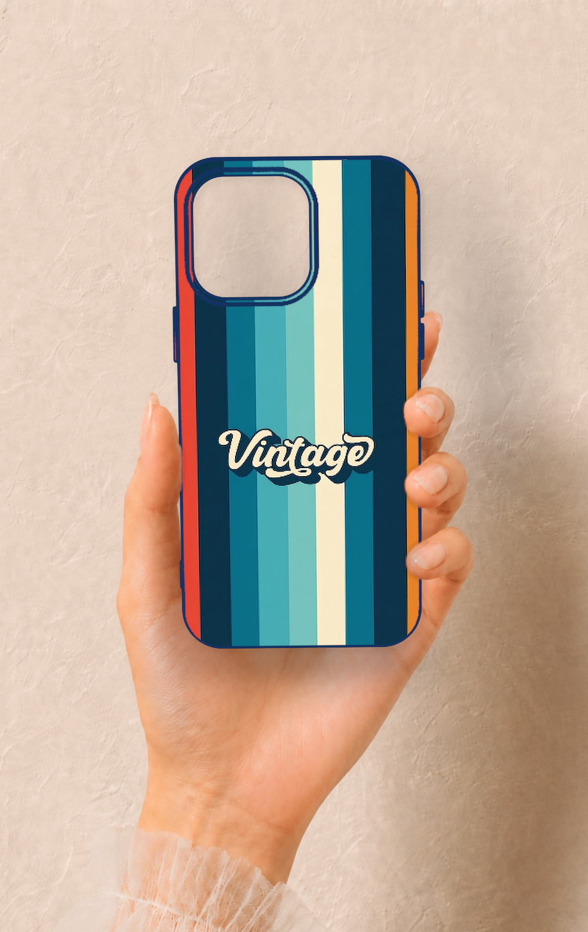 iPhone 15 Pro Max Uyumlu Vintage Desenli Silikon Kılıf