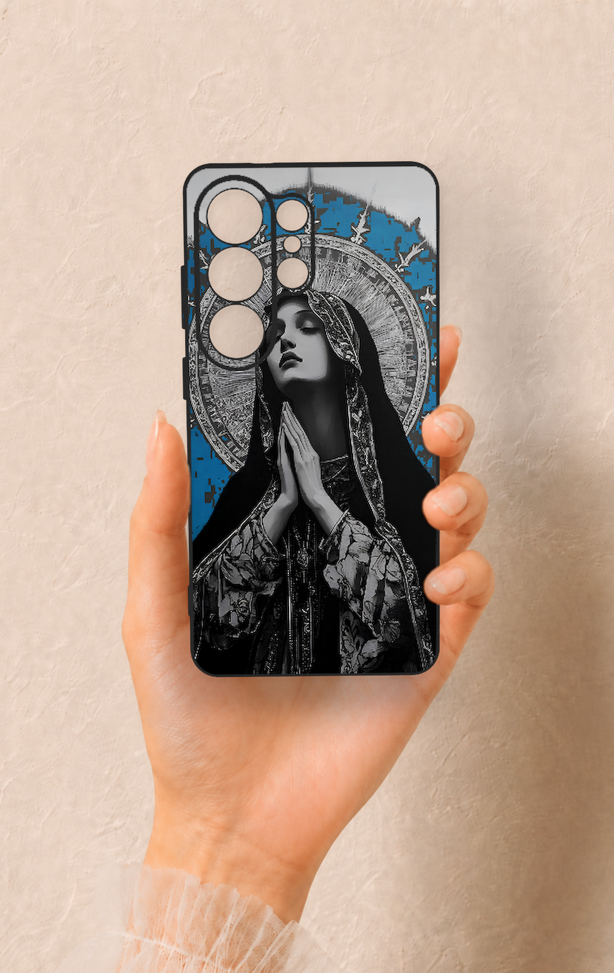 Samsung S26 Ultra Uyumlu Rahibe Desenli Silikon Kılıf