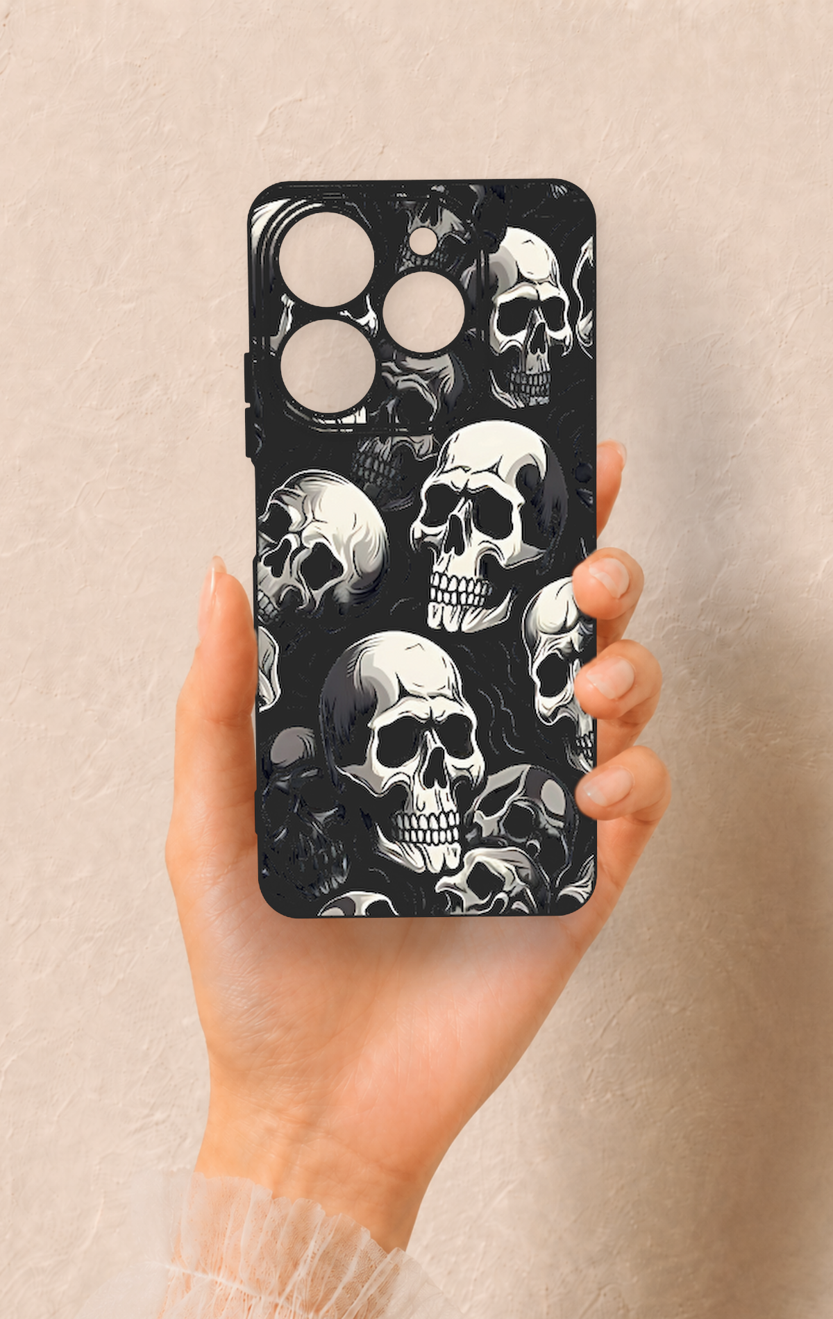 Tecno Spark 10 Pro Uyumlu Kuru Kafa Desenli Silikon Kılıf