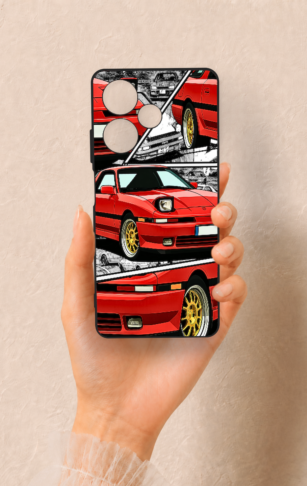 İnfinix Hot 30 Uyumlu Kırmızı Supra Desenli Silikon Kılıf