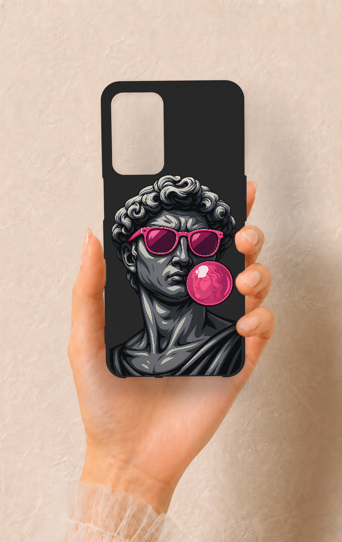 Oppo A16 Uyumlu Pop David Desenli Silikon Kılıf