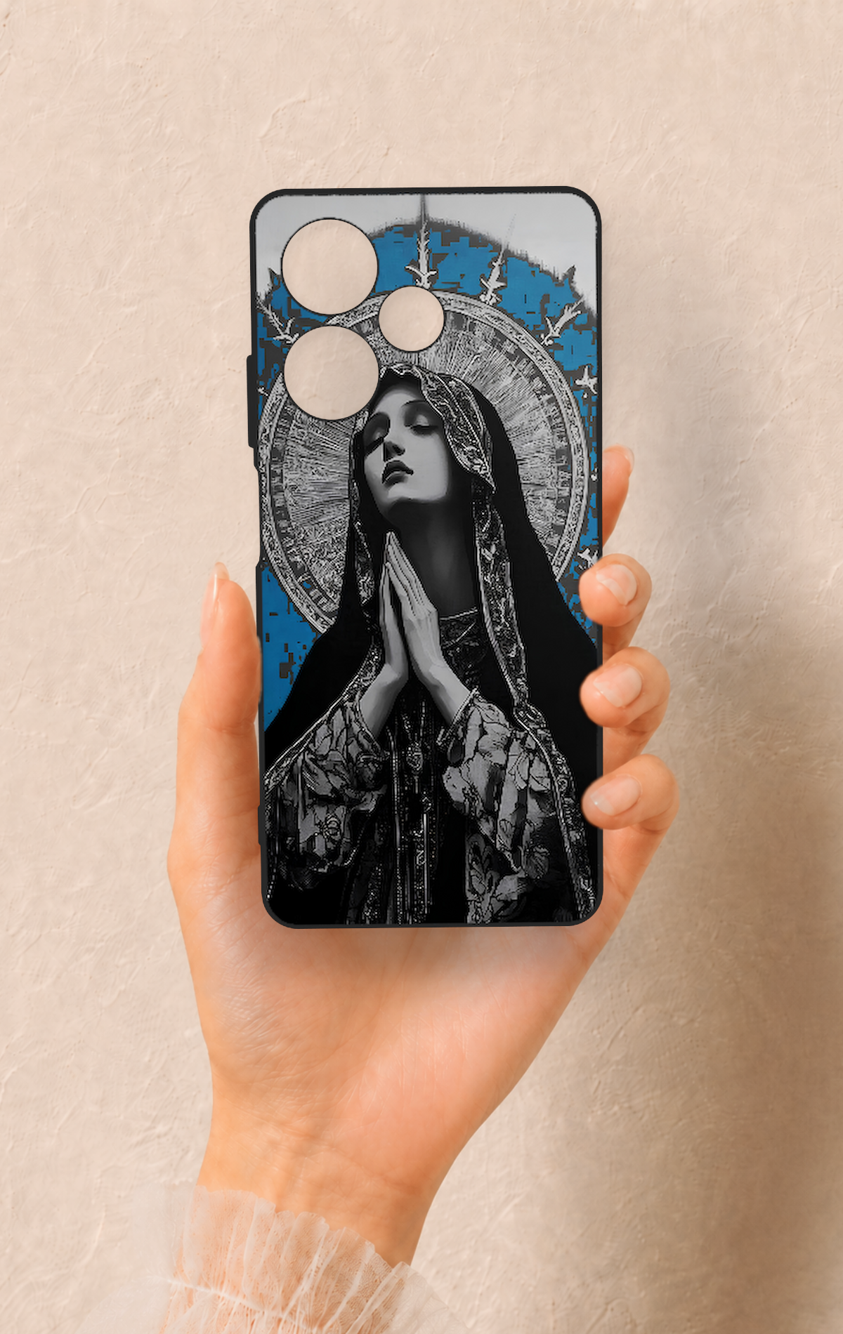İnfinix Hot 30 Uyumlu Rahibe Desenli Silikon Kılıf