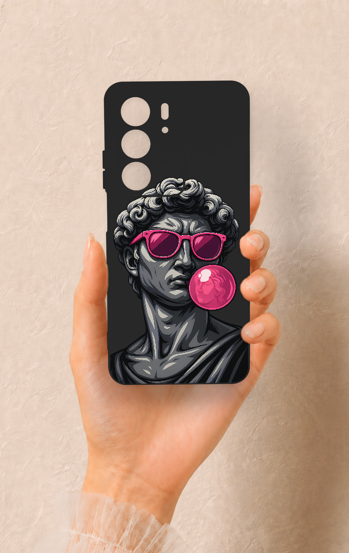 Realme C75 Uyumlu Pop David Desenli Silikon Kılıf