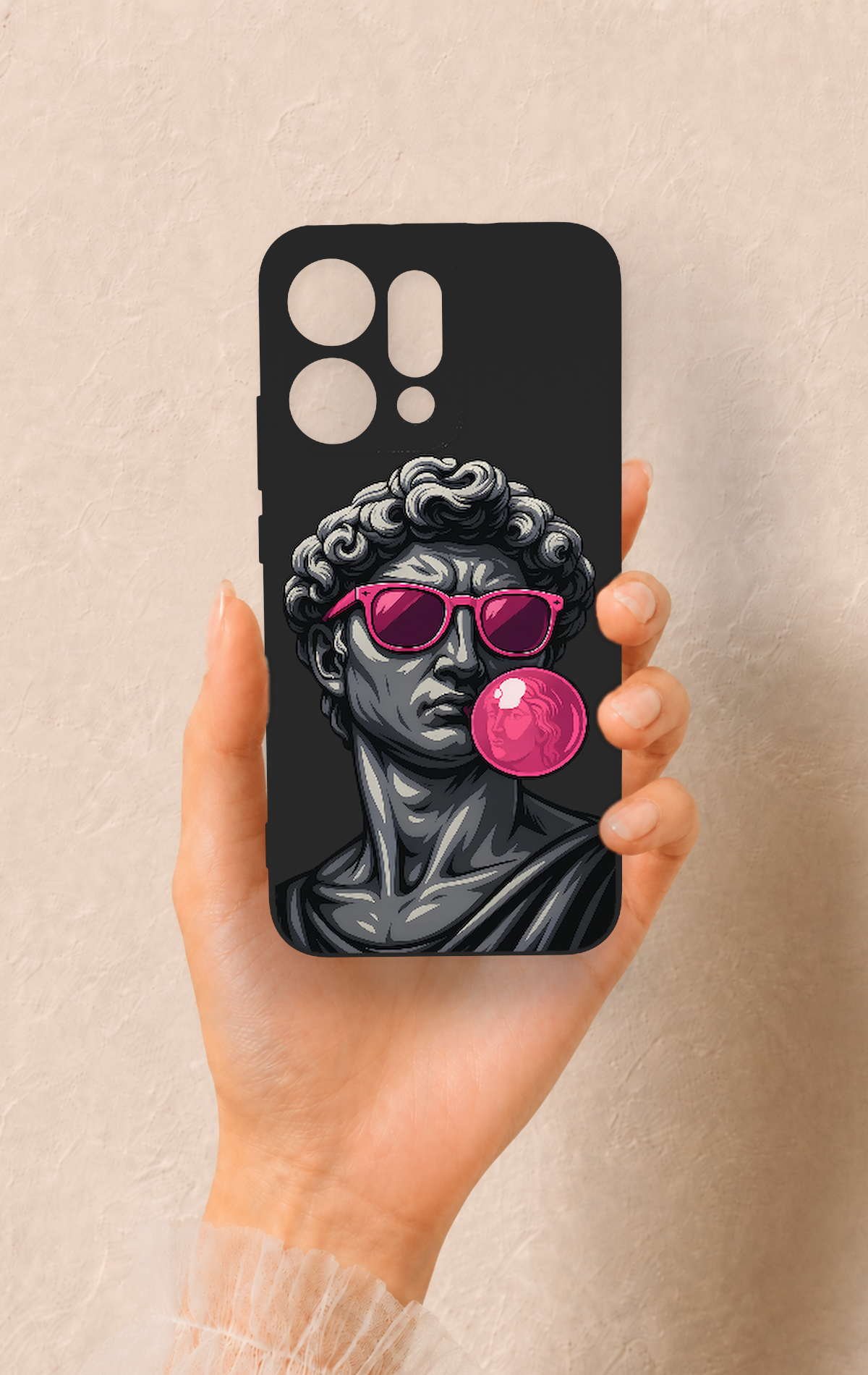 Oppo Reno 14 Uyumlu Pop David Desenli Silikon Kılıf