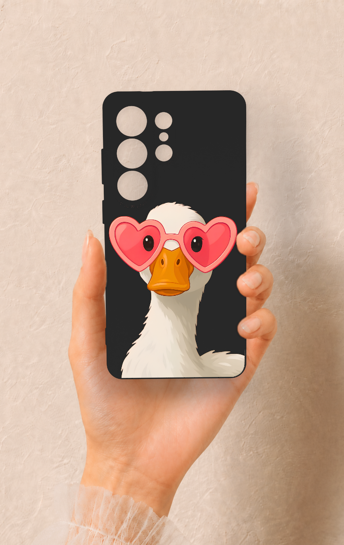 Samsung S26 Ultra Uyumlu Aşık Ördek Desenli Silikon Kılıf