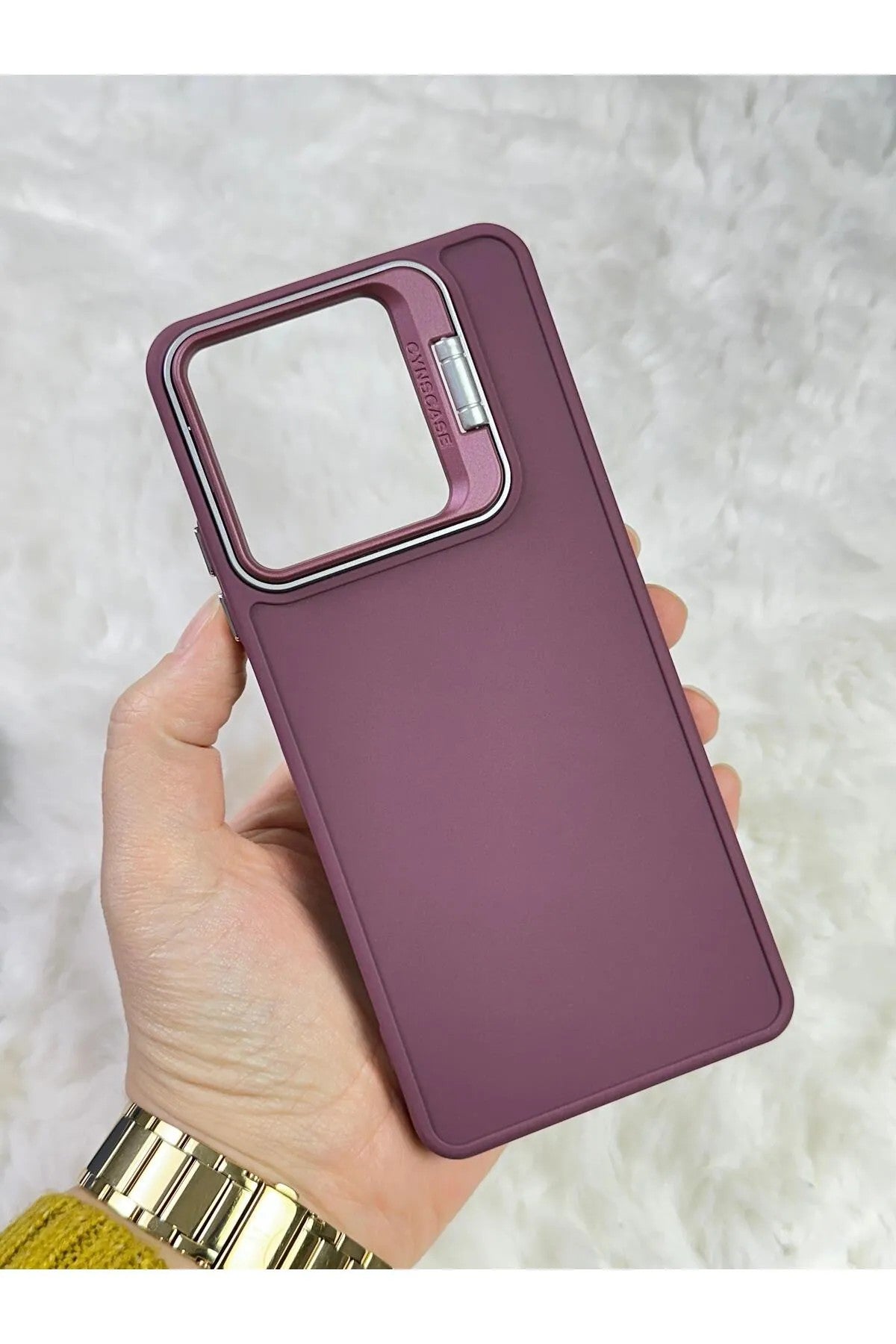 Redmi Note 12 Pro 5G Kamera Standlı Yanları Silikon Arkası Sert Lansman Süet Kılıf