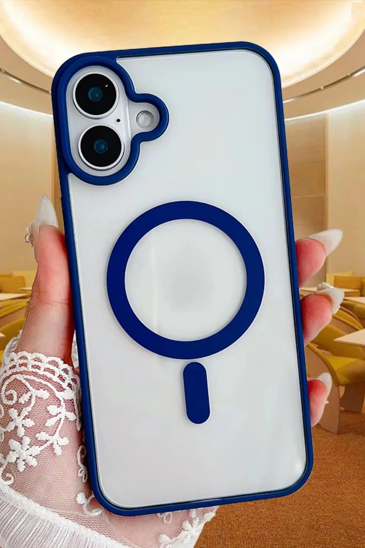 iPhone 16 Plus Magsafe Wireless Şarj Özellikli Silikon Kamera Çıkıntılı REMA Kılıf