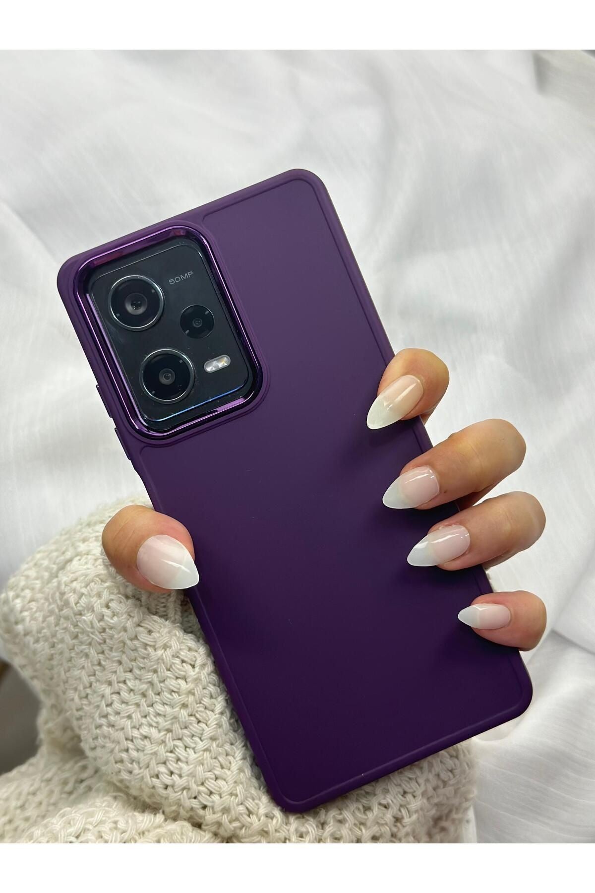 Xiaomi Redmi Note 12 Pro 5g Parlak Metal Detaylı Pastel Silikon Lansman Ruby Kılıf