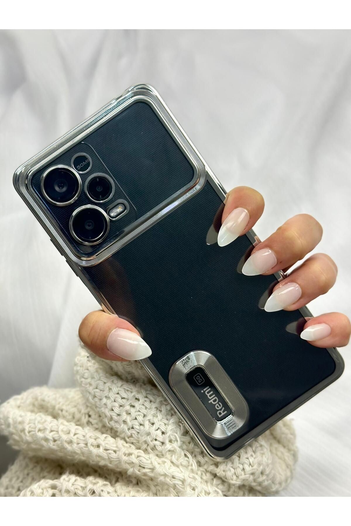 Xiaomi Redmi Note 12 Pro 5g Kamera Korumalı Şeffaf Logo Gösteren Kenarları Parlak Lüx Megavip Kılıf