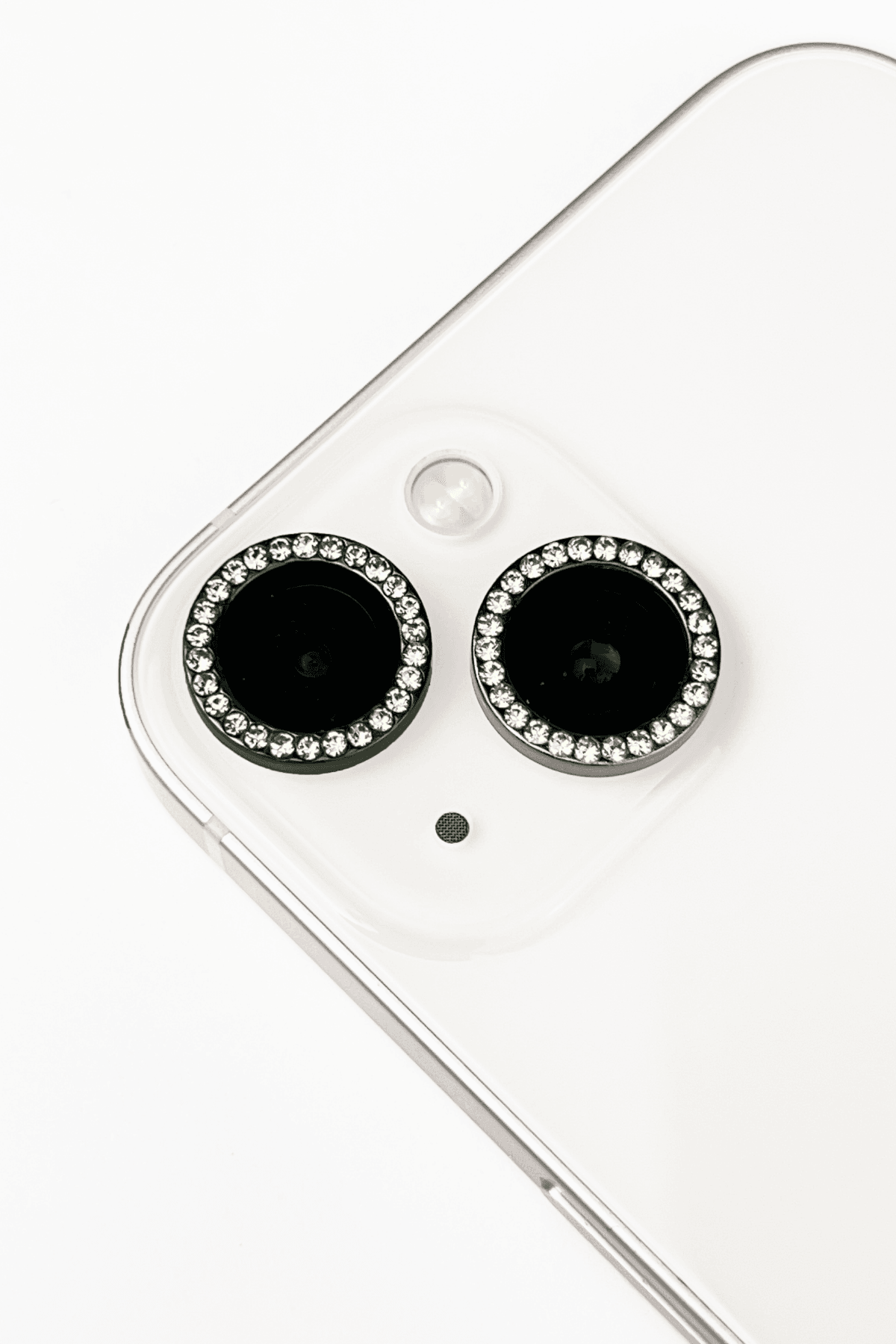 iPhone 15 ve 15 Plus Uyumlu Swarovski Taşlı Kamera Lens Koruyucu