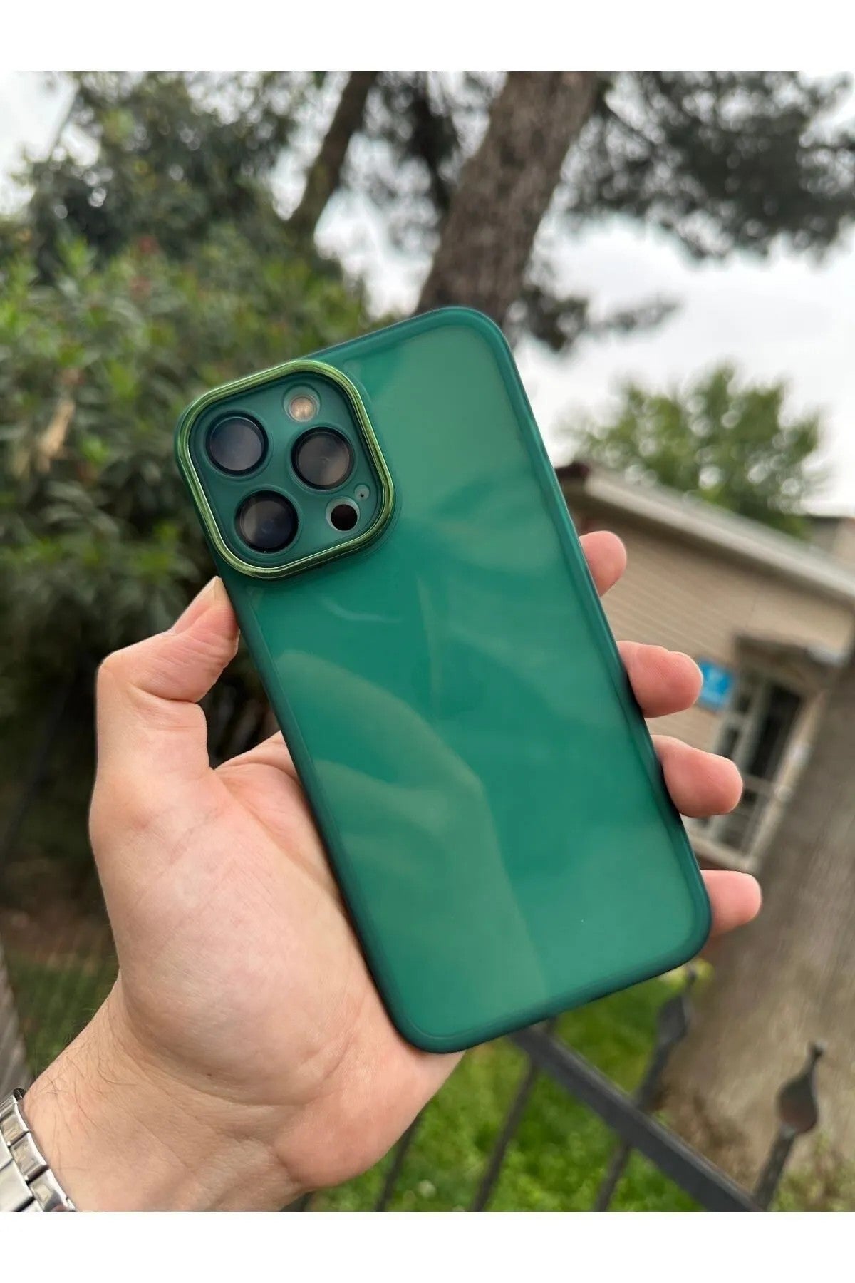 iPhone 14 Pro Kamera Korumalı Transparan Berry Kılıf