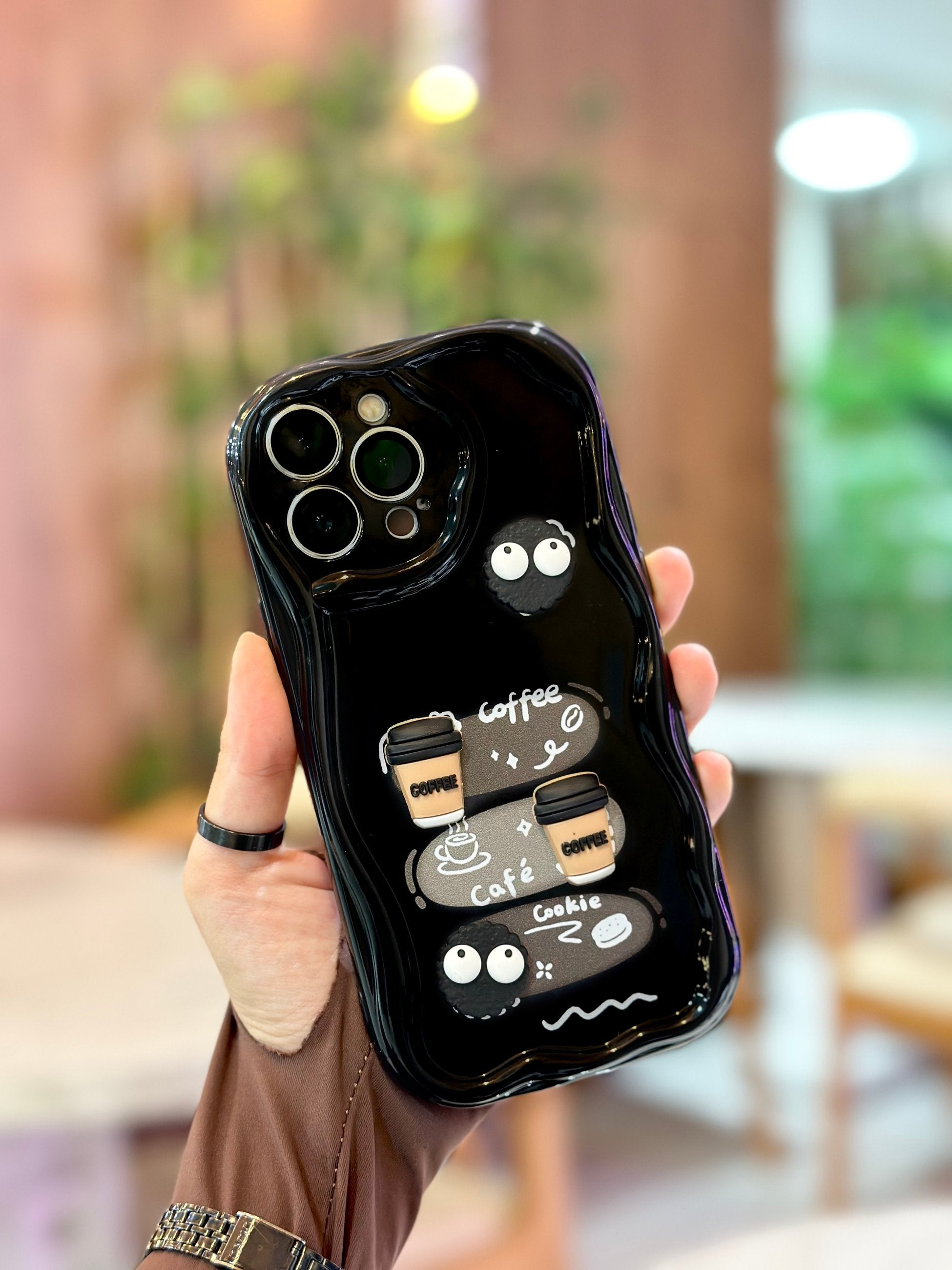 iPhone 15 Pro Max Kurabiye Desenli 3 Boyutlu Şirin Parlak Tasarım Cookie Kılıf