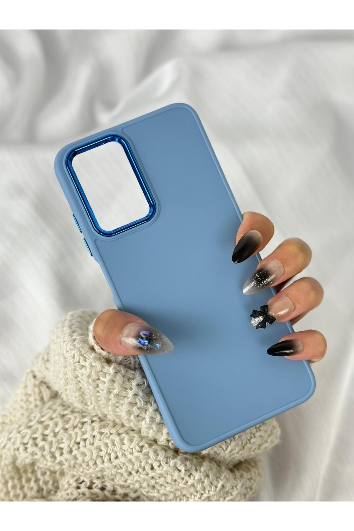 Xiaomi Redmi 10 Parlak Metal Detaylı Tuşu Kolay Basmalı Lansman Pastel Silikon Ruby Kılıf