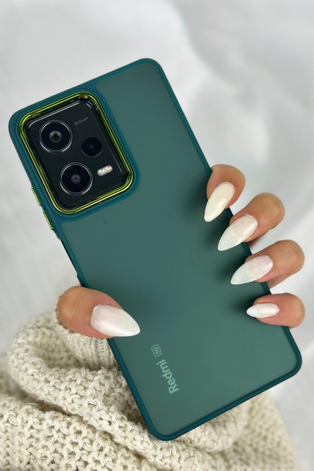 Xiaomi Redmi Note 12 Pro 5G Arkası Buzlu Şeffaf Hassas Düğme Kamera Çıkıntılı Sert Mat Perfect