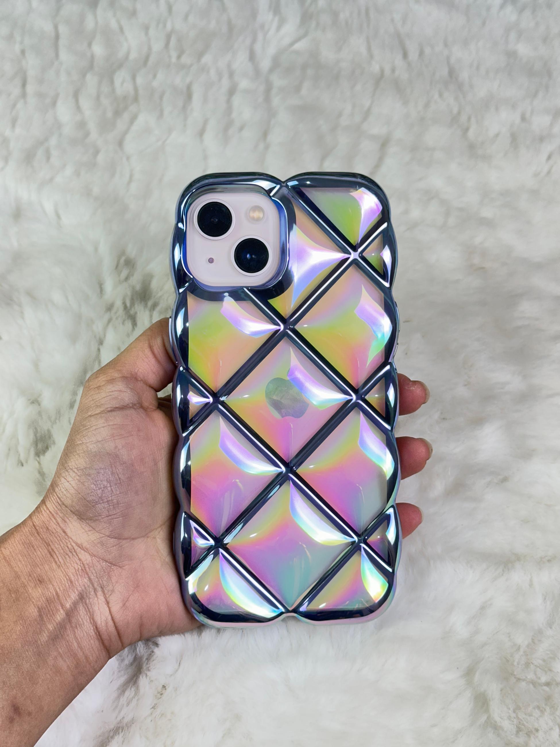 iPhone 14 Kabartma Desenli 3D Darbe Emici Ultra Sağlam Duda kılıf