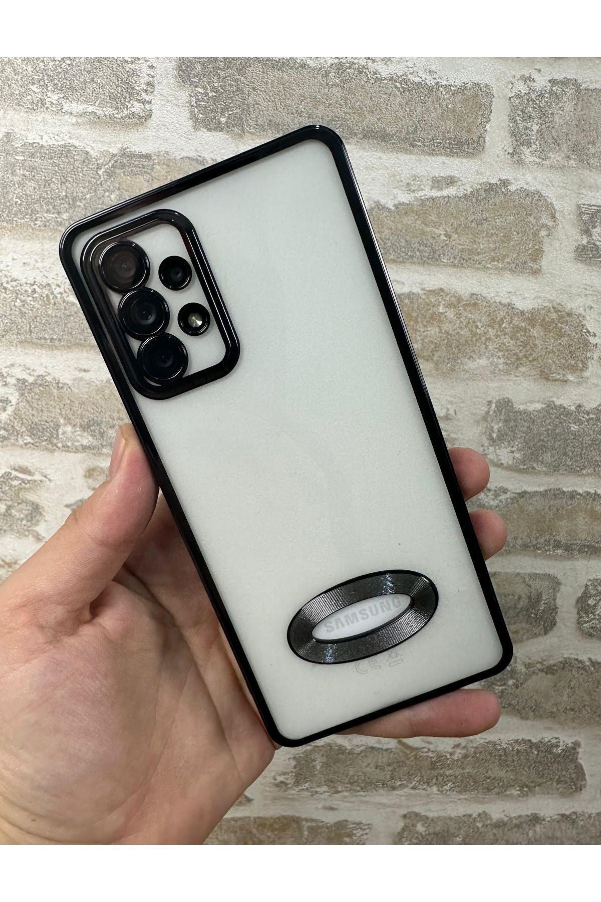 Samsung Galaxy A52/A52S Logo Detaylı Kenarları Renkli Kamera Korumalı Luxury MegaVip Kılıf