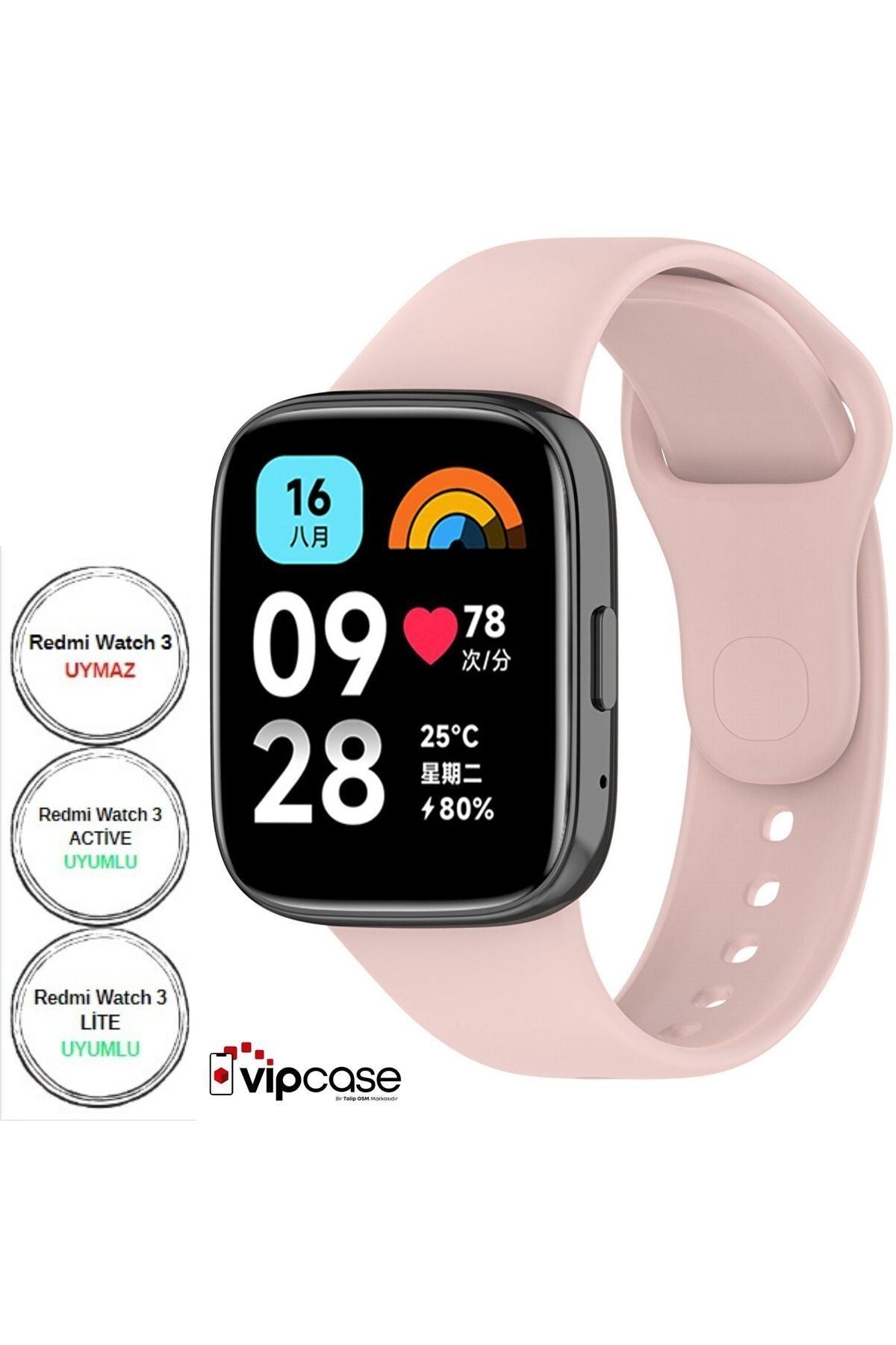 Xiaomi Redmi Watch 3 Active Akıllı Saat Bileklik Silikon Kordon - Watch 3 Lite Ile Uyumlu