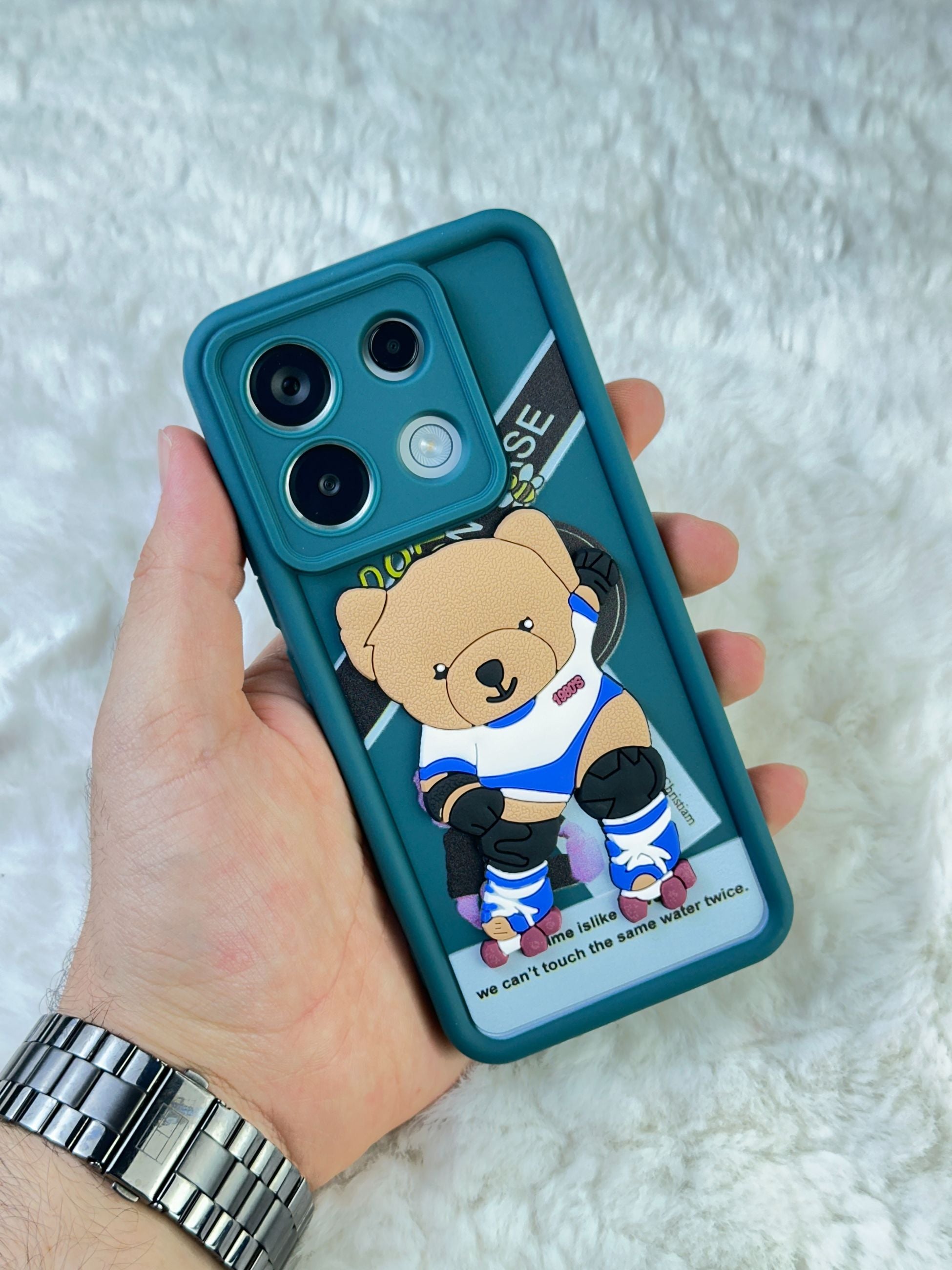 Xiaomi Redmi Note 13 Sert Silikonlu Lansman Ayıcıklı kılıf