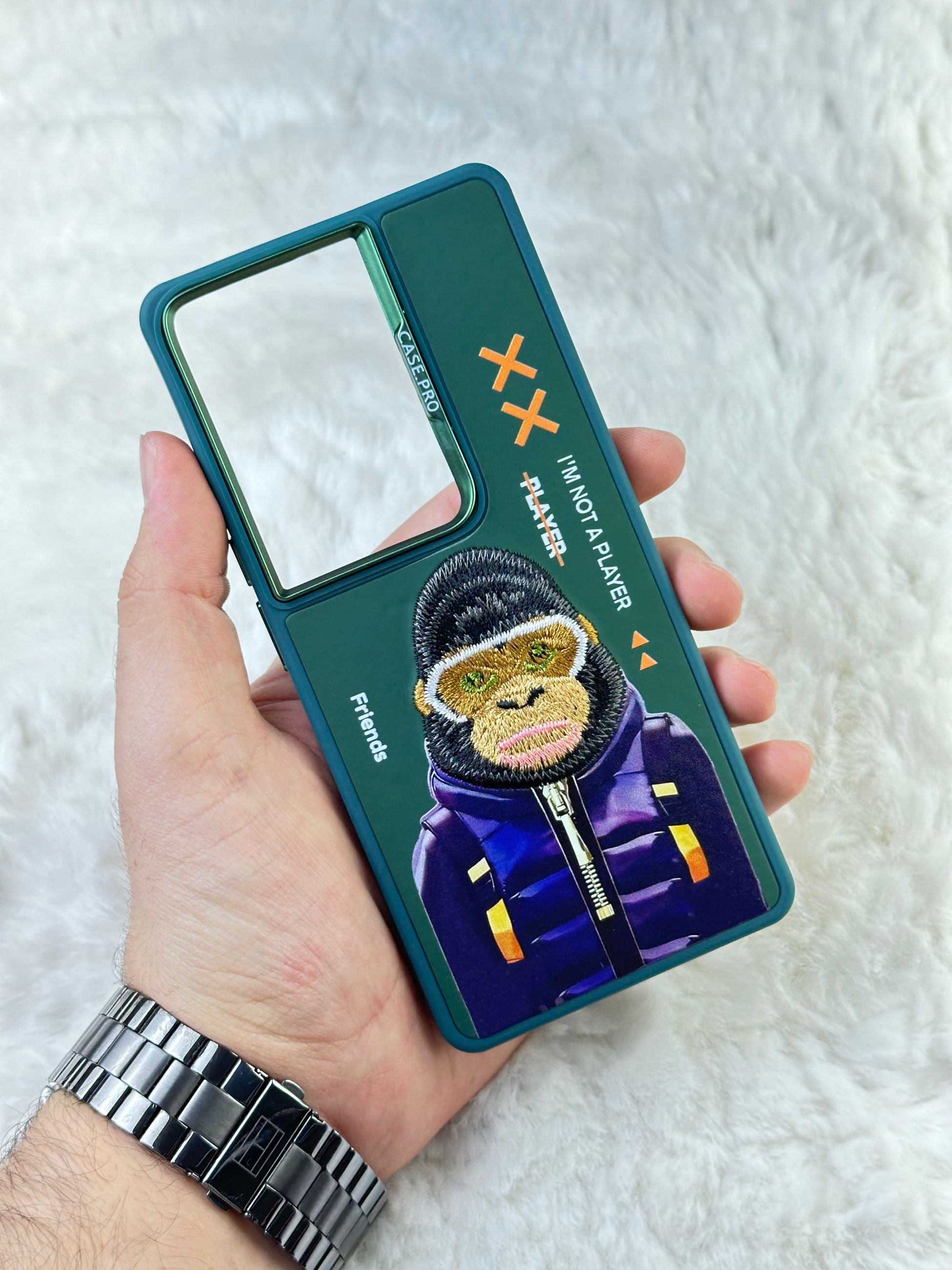 Xiaomi Redmi Note 13 Pro 4G Sert Kapaklı Tatlı Karakterli Dikişli Safari Kılıf