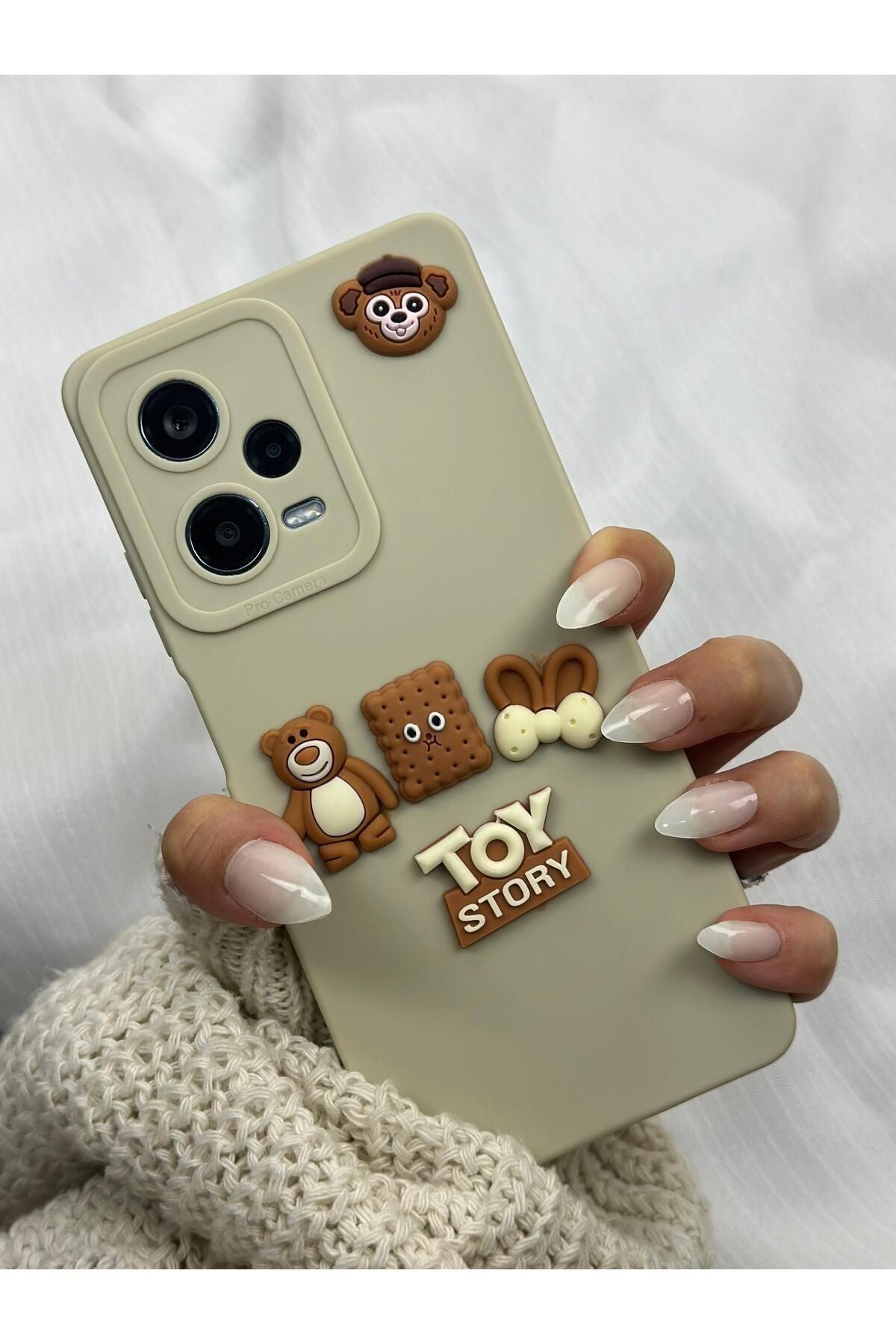 Xiaomi Redmi Note 12 Pro 5g Sweet Ayıcıklı 3 Boyutlu Tatlı Kiraz Desenli Toy Bear Kılıf