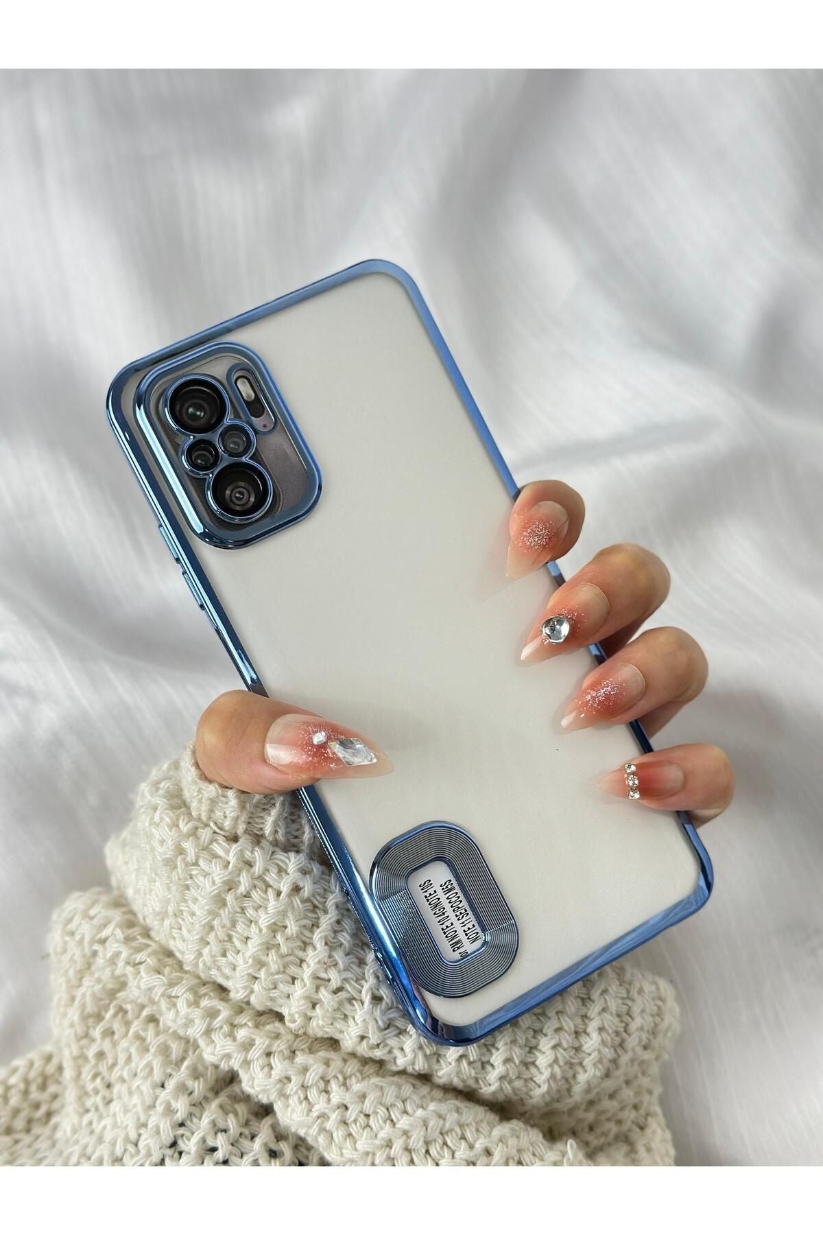 Xiaomi Redmi Note 10 / 10s Uyumlu Logo Detaylı Kenarları Renkli Kamera Korumalı Luxury Megavip Kılıf