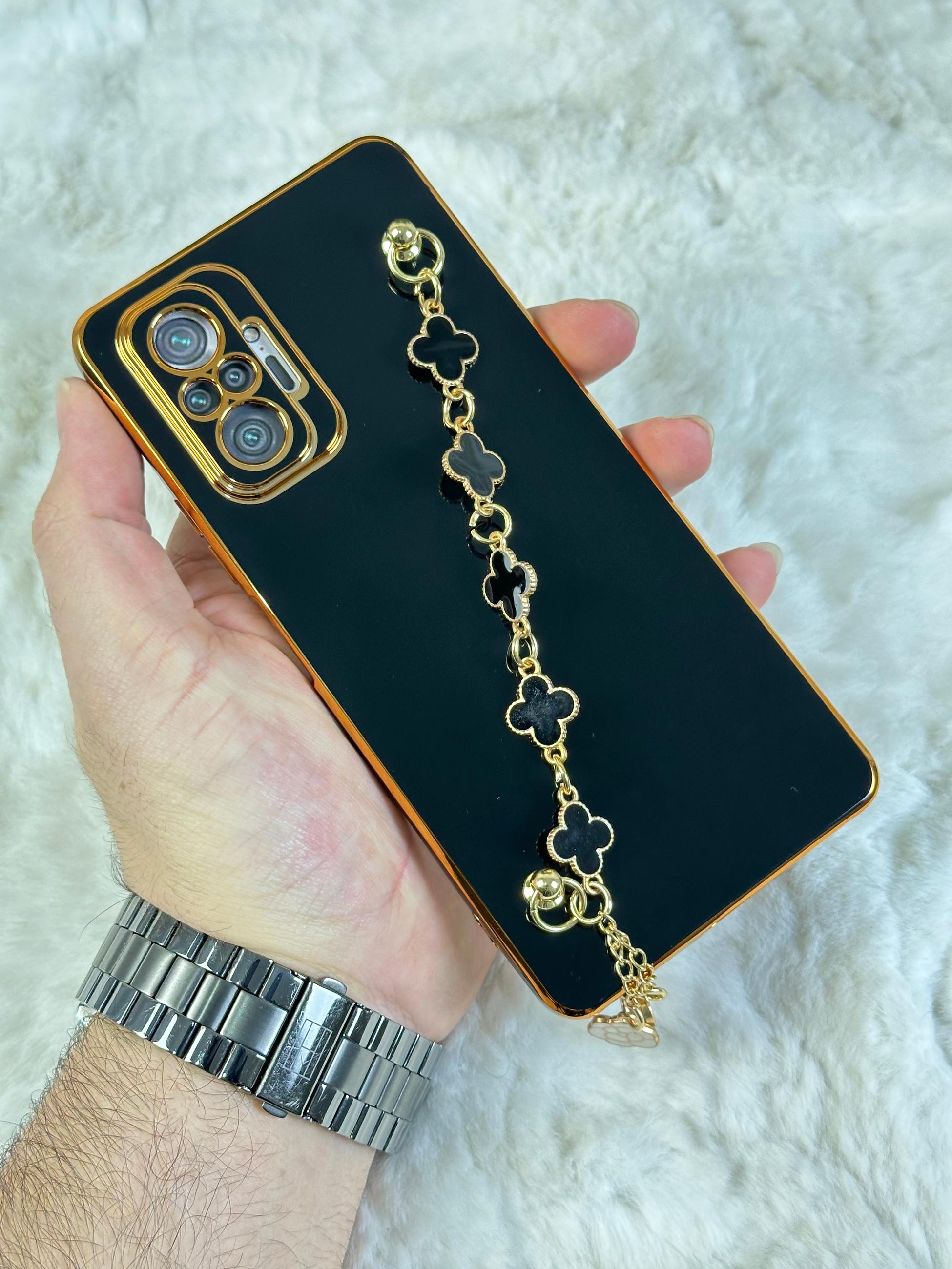 Xiaomi Redmi Note 10 Pro Gold Kenarlı Parlak Kamera Korumalı Elçek Kılıf