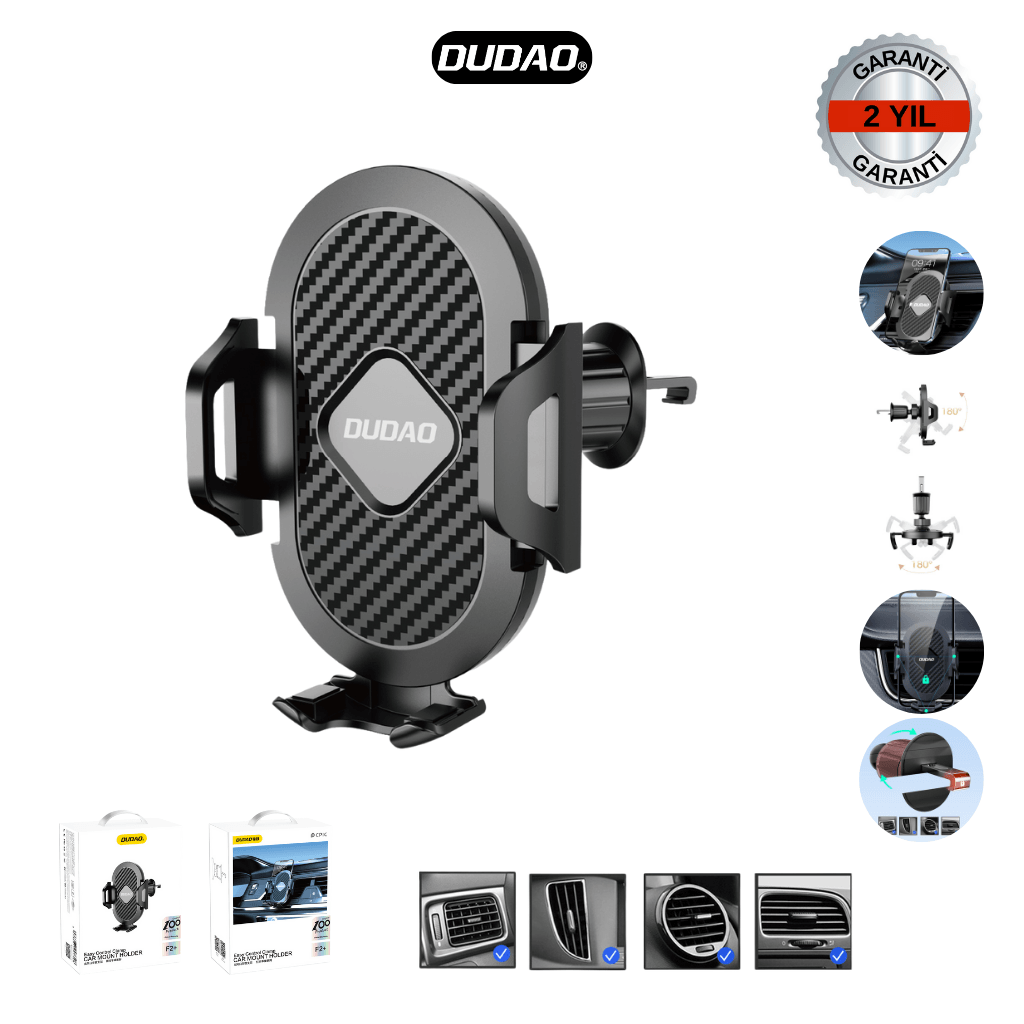 DUDAO F2+ Araç İçi Telefon Tutucu - Havalandırma Izgarası Uyumlu