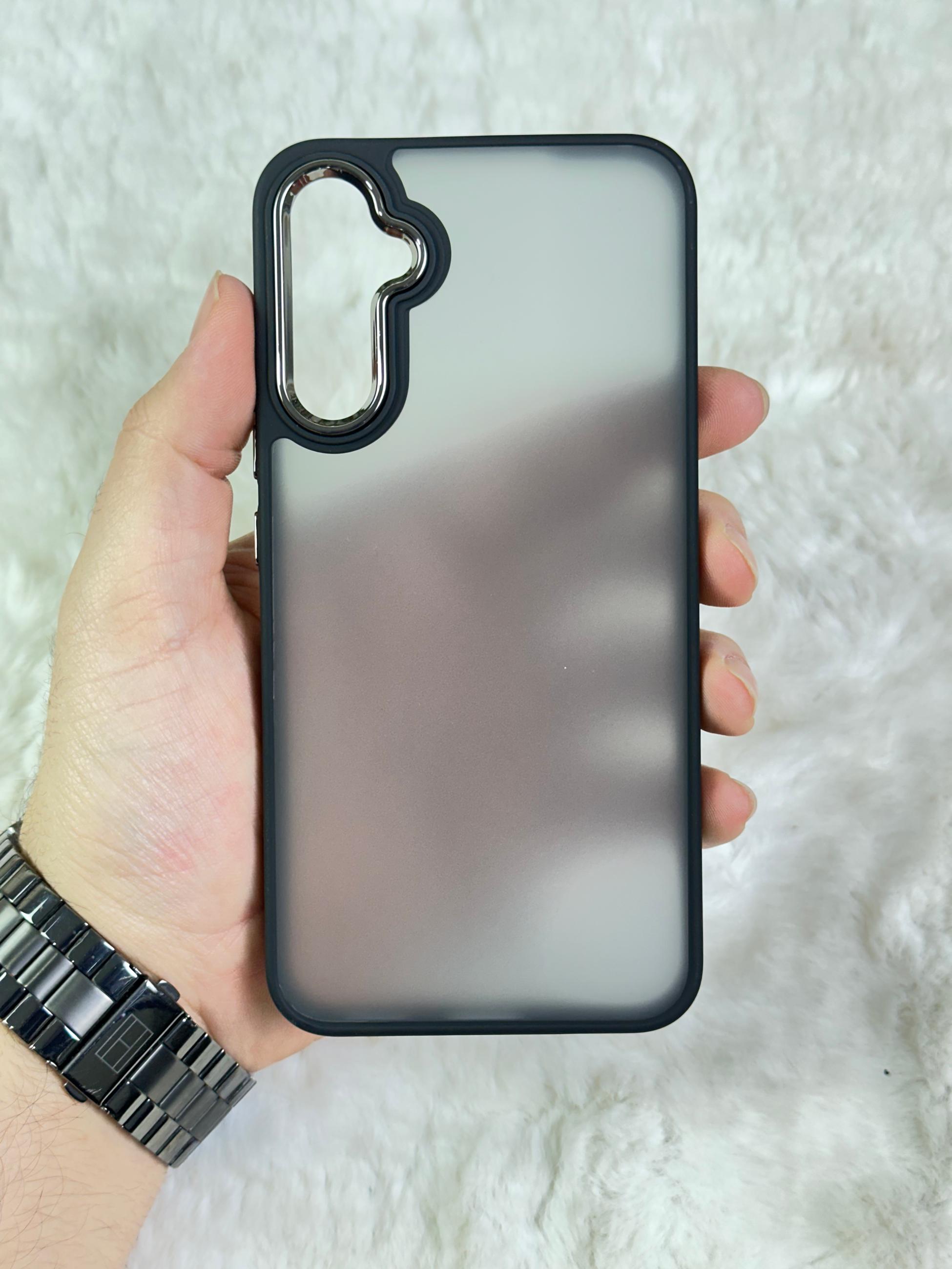 Samsung Galaxy A34 Arkası Buzlu Şeffaf Hassas Düğme Kamera Çıkıntılı Sert Mat Perfect