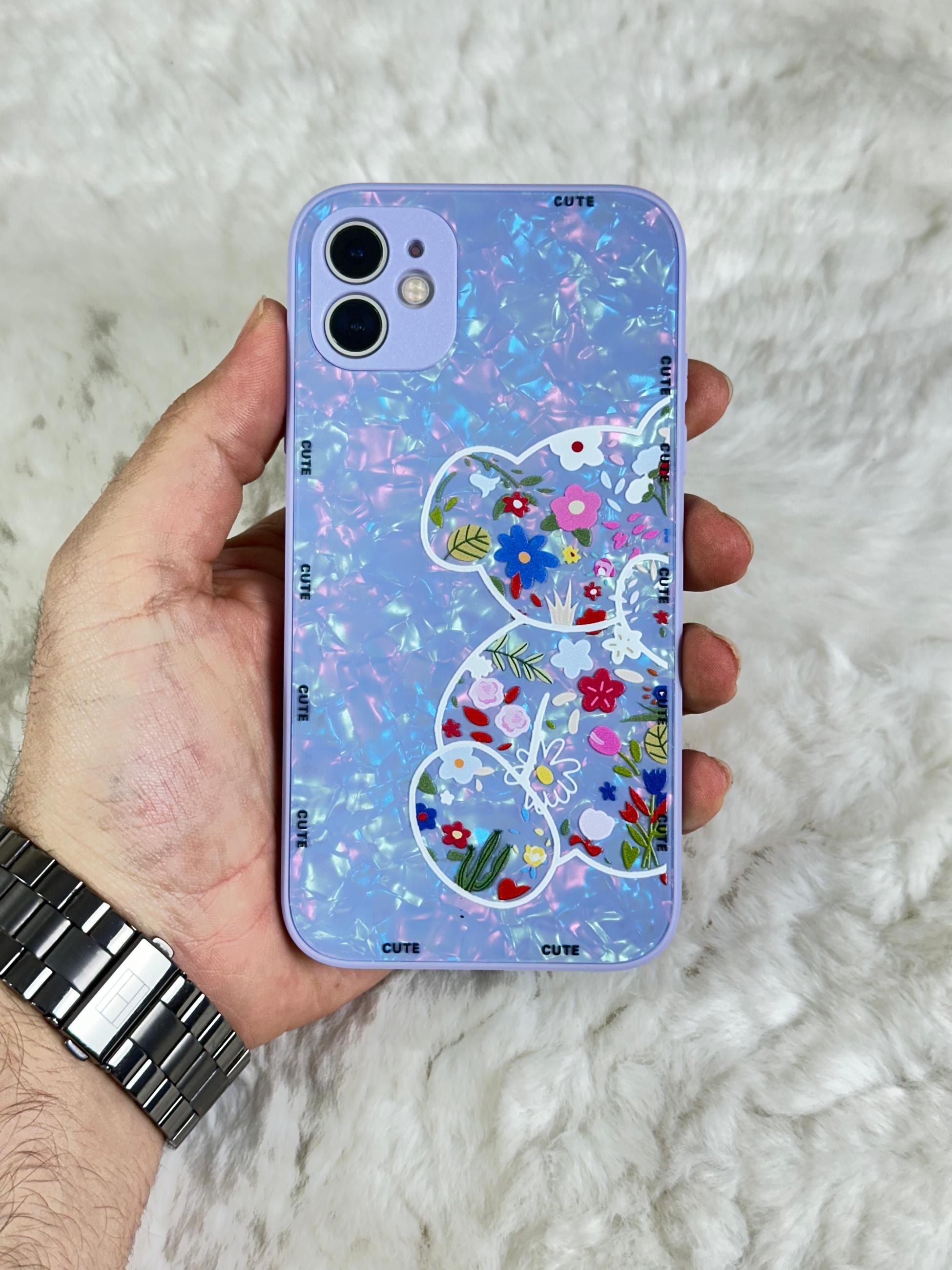 iPhone 11 Çiçekli Ayıcıklı Mumila Kılıf