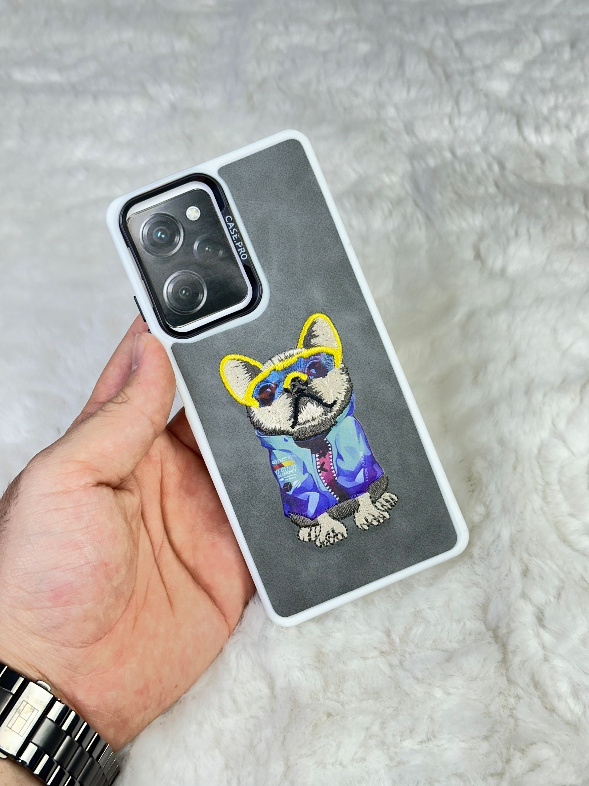 Xiaomi Redmi Note 12 Pro 5G Sert Kapaklı Tatlı Karakterli Dikişli Safari Kılıf