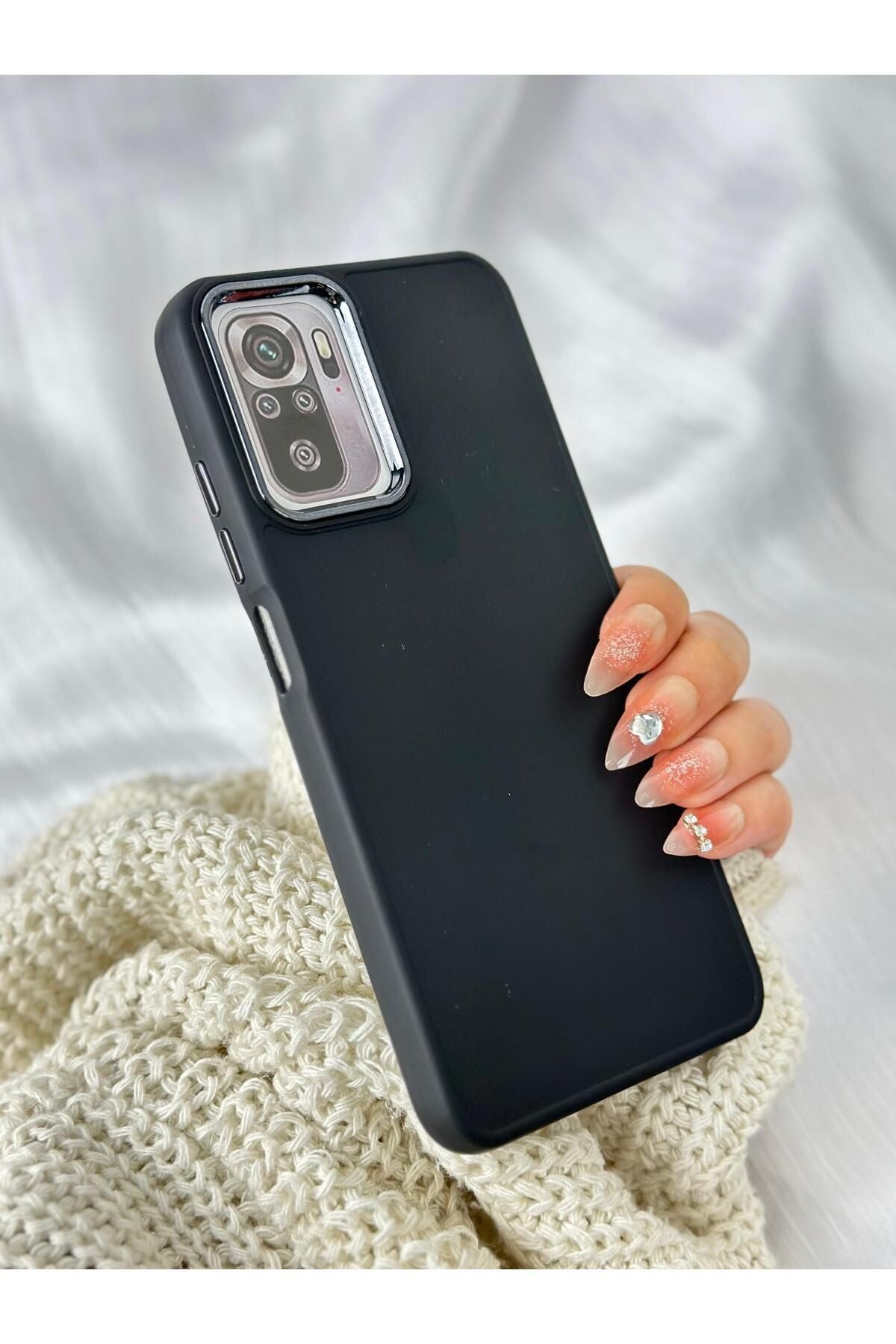 Xiaomi Redmi Note 10 / 10s Parlak Metal Detaylı Tuşu Kolay Basmalı Lansman Pastel Silikon Ruby Kılıf