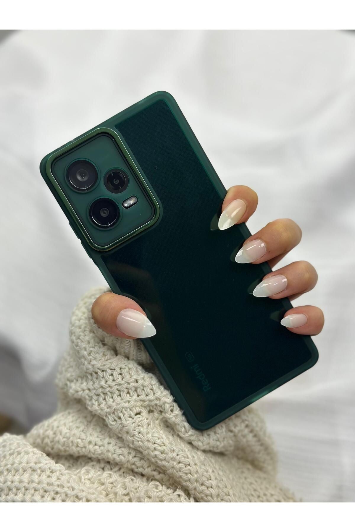 Redmi Note 12 Pro 5G Parlak Kamera Ve Darbe Korumalı Kenarları Renkli Arkası Şeffaf Post BERRY