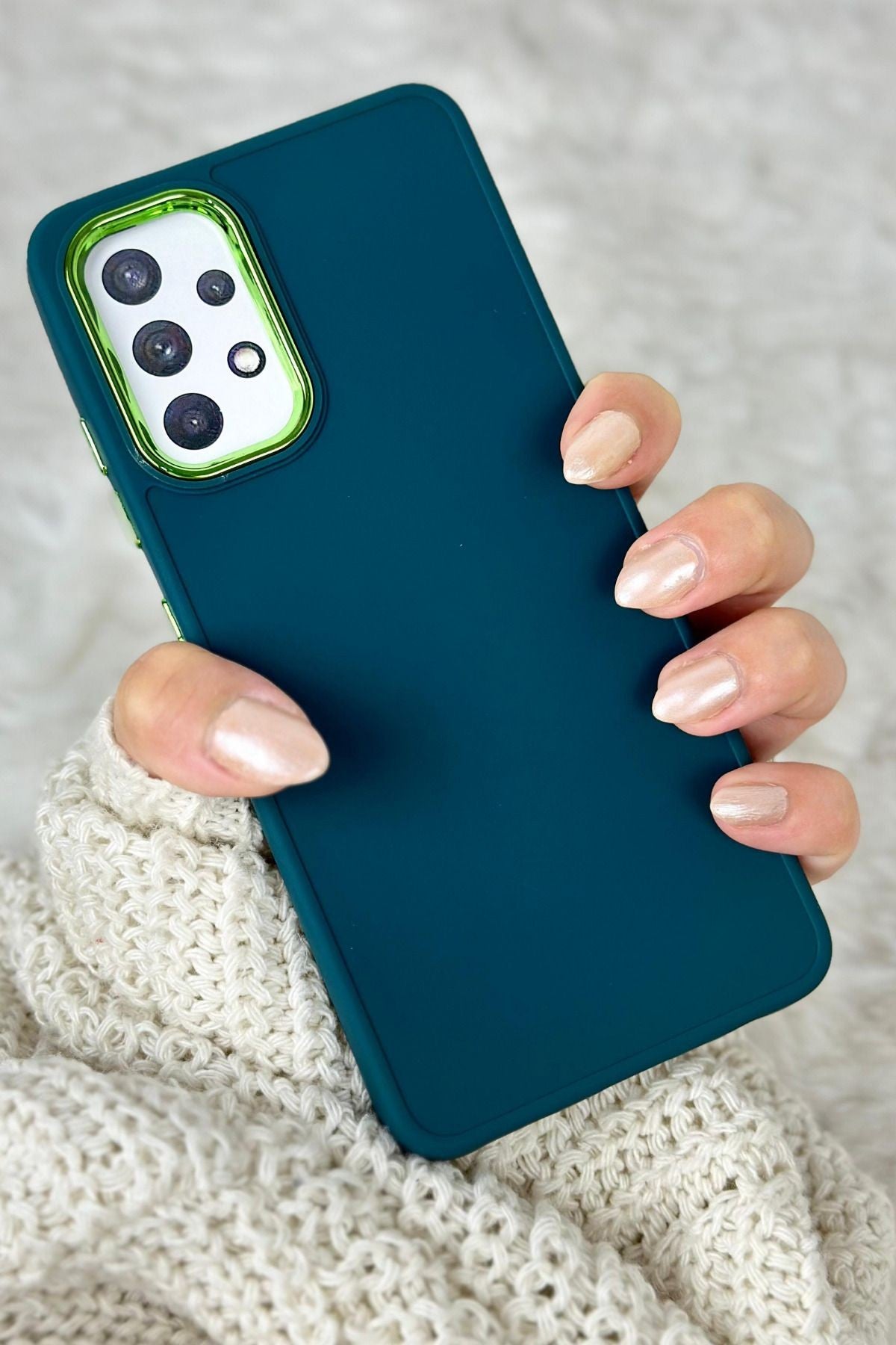 Samsung A32 4g Parlak Metal Detaylı Tuşu Kolay Basmalı Lansman Pastel Silikon Ruby Kılıf