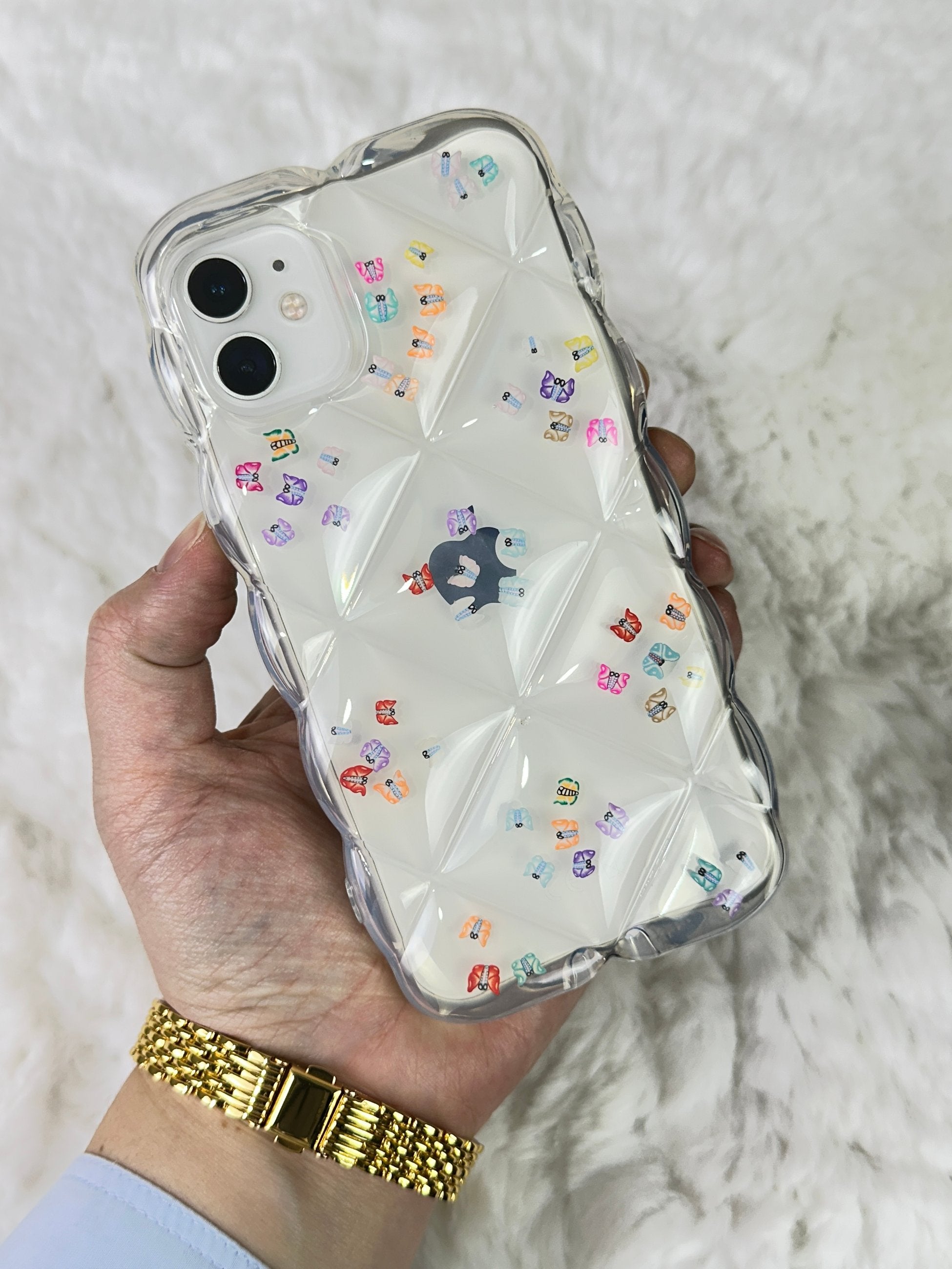 iPhone 11 Darbe Emici Özellikli Çiçekli Kalpli Figürlü Angel Kılıf