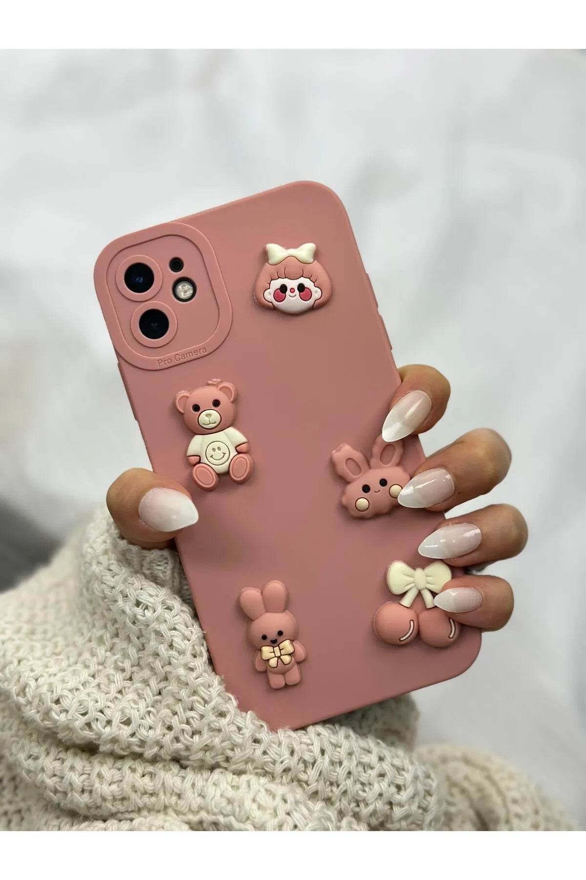 Apple iPhone 11 Ayıcık Desenli Sevimli Silikon Lansman Toy-Bear Kılıf