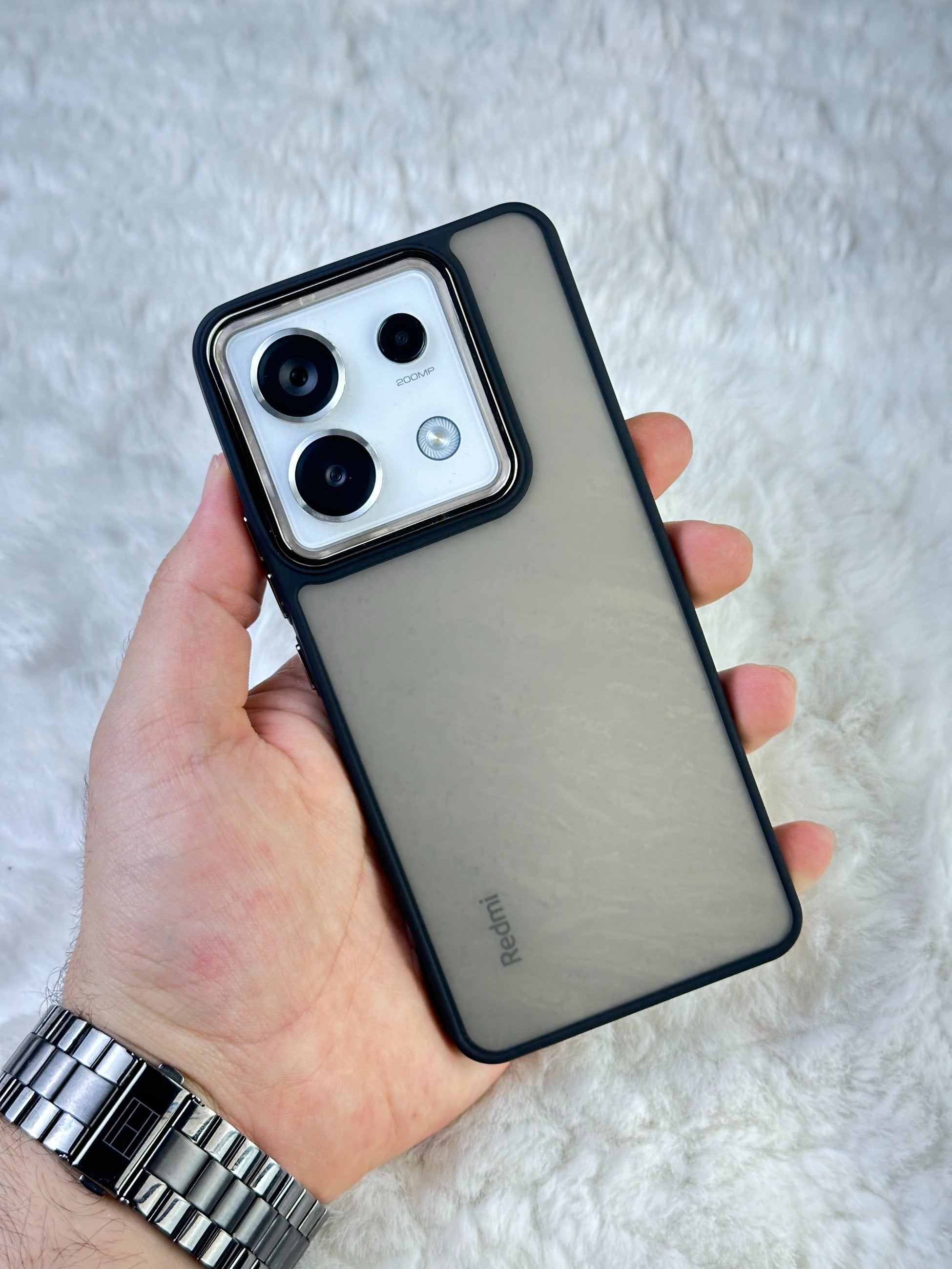 Xiaomi Redmi Note 13 Pro 4G Arkası Buzlu Şeffaf Hassas Düğme Kamera Çıkıntılı Sert Mat Perfect