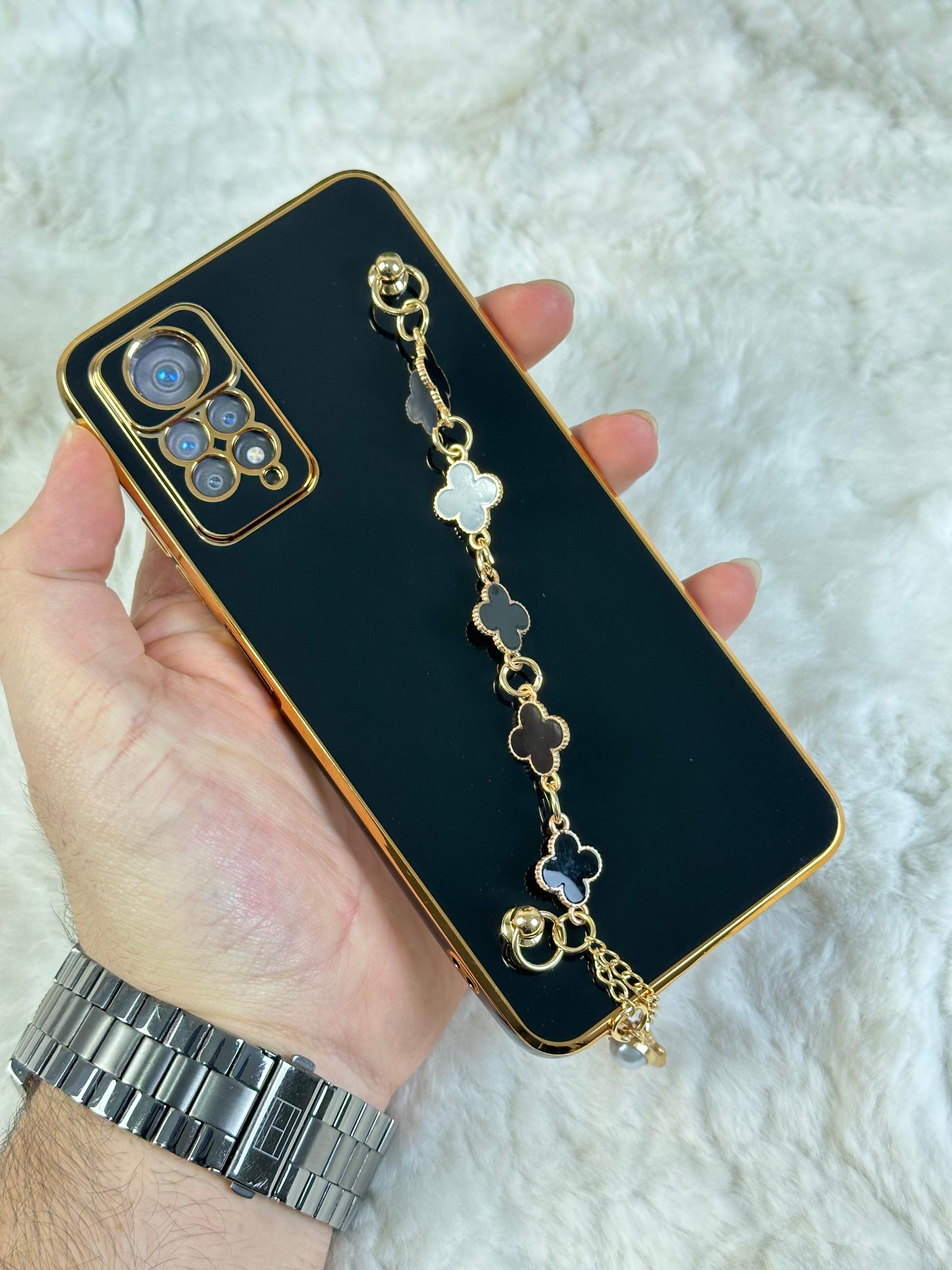 Xiaomi Redmi Note 11 Pro Gold Kenarlı Parlak Kamera Korumalı Elçek Kılıf