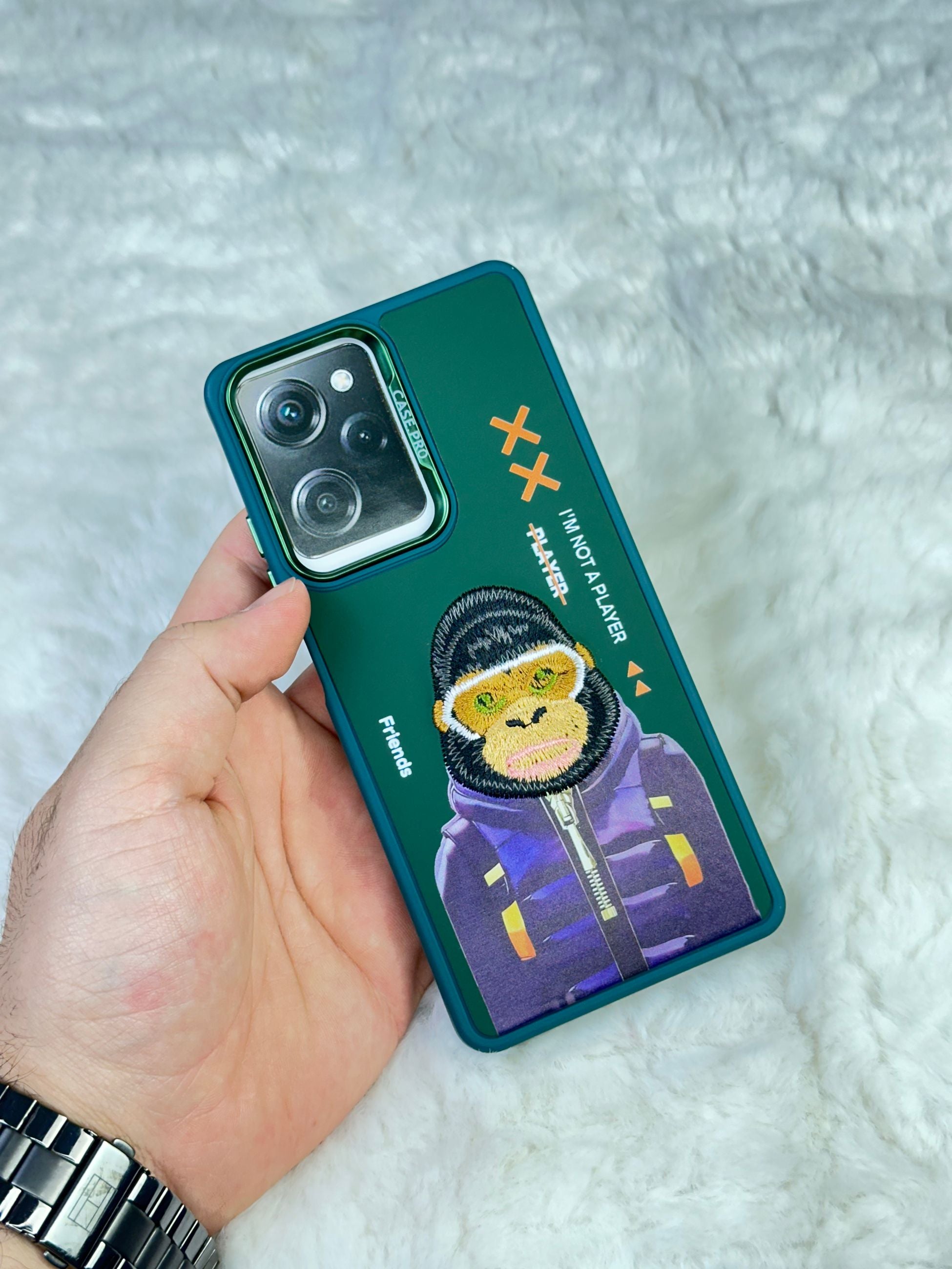 Xiaomi Redmi Note 12 Pro 5G Sert Kapaklı Tatlı Karakterli Dikişli Safari Kılıf