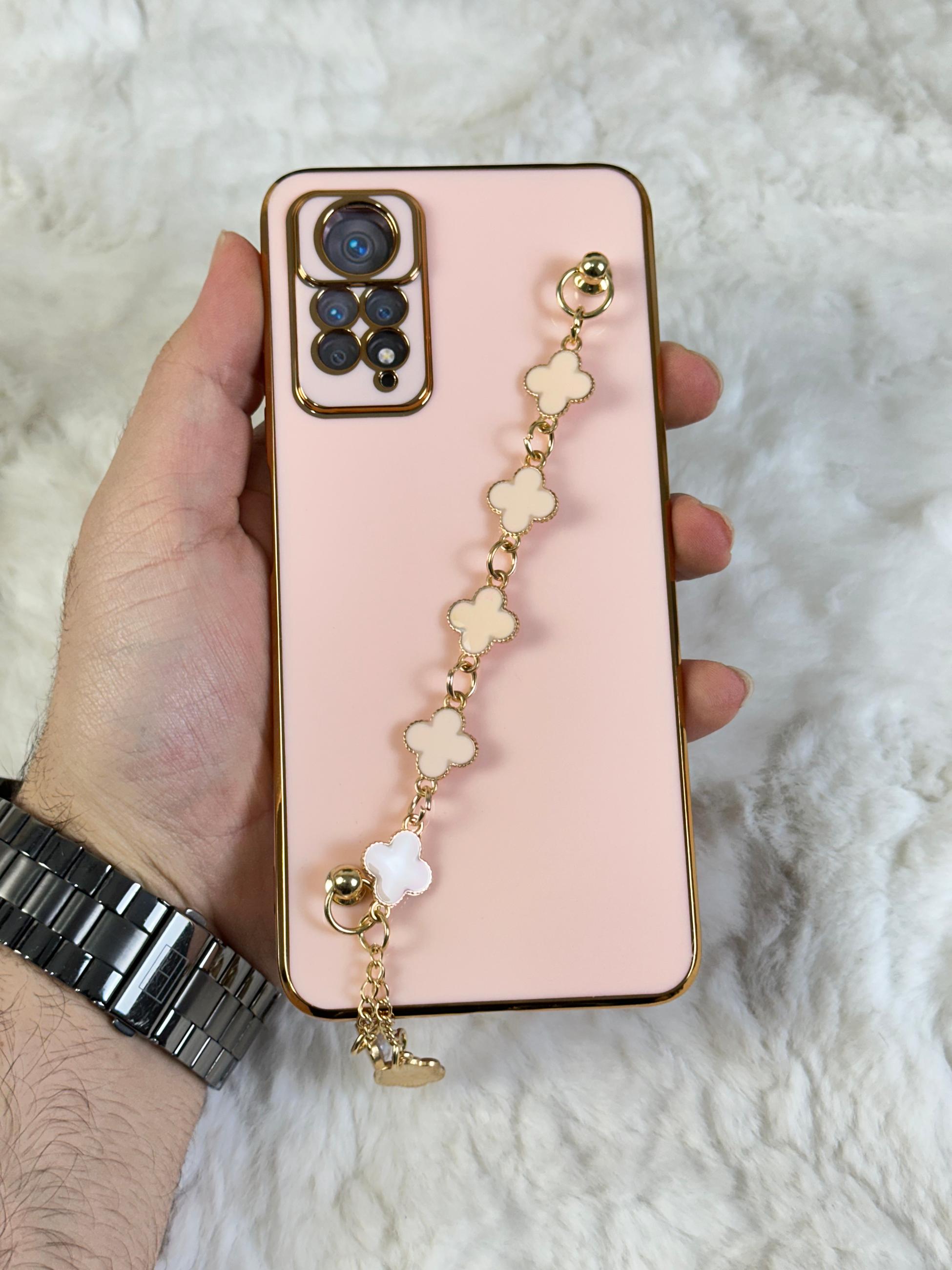 Xiaomi Redmi Note 11 Pro Gold Kenarlı Parlak Kamera Korumalı Elçek Kılıf