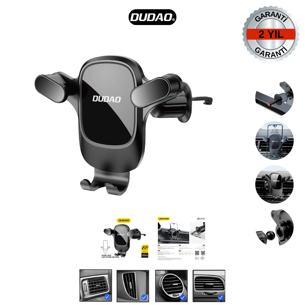 DUDAO F5PRO Araç İçi Telefon Tutucu - Havalandırma Izgarası Uyumlu