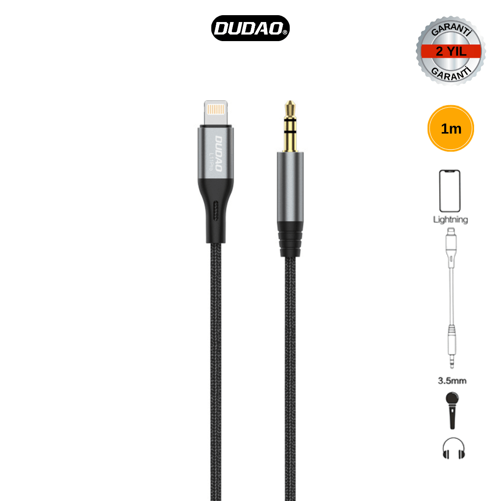 DUDAO L11PRO Lightning to 3.5mm Bağlantı Kablosu (1 Metre)