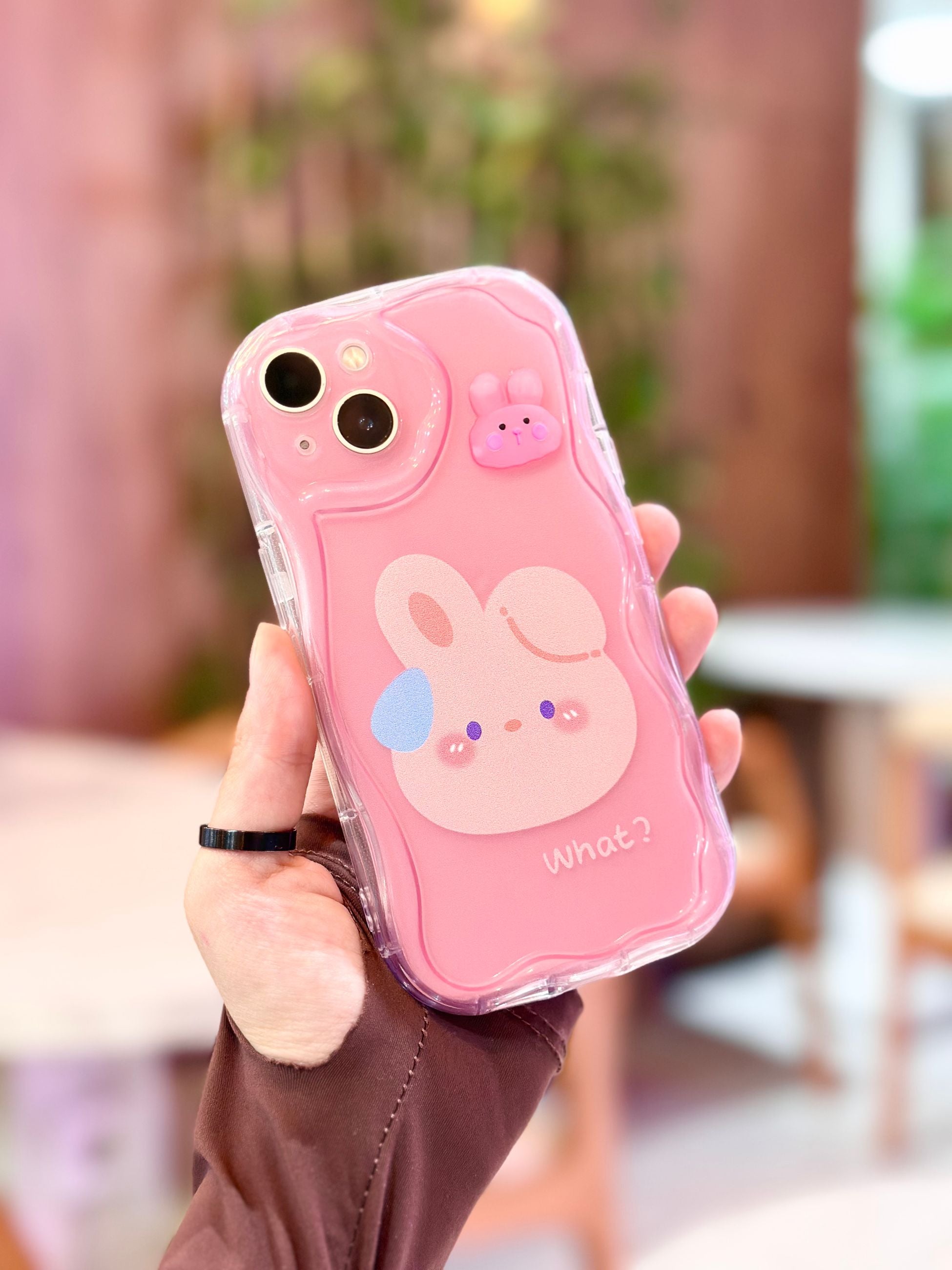 iPhone 13 Sevimli Tavşan Temalı iPhone Cuddly Kılıfı