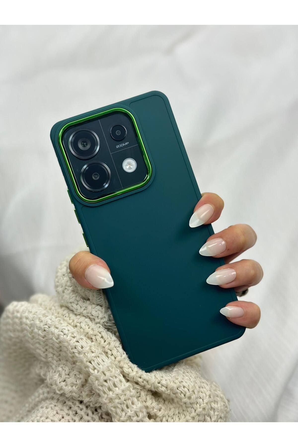 Xiaomi Redmi Note 13 PRO 5G Parlak Metal Detaylı Pastel Silikon Lansman RUBY Kılıf