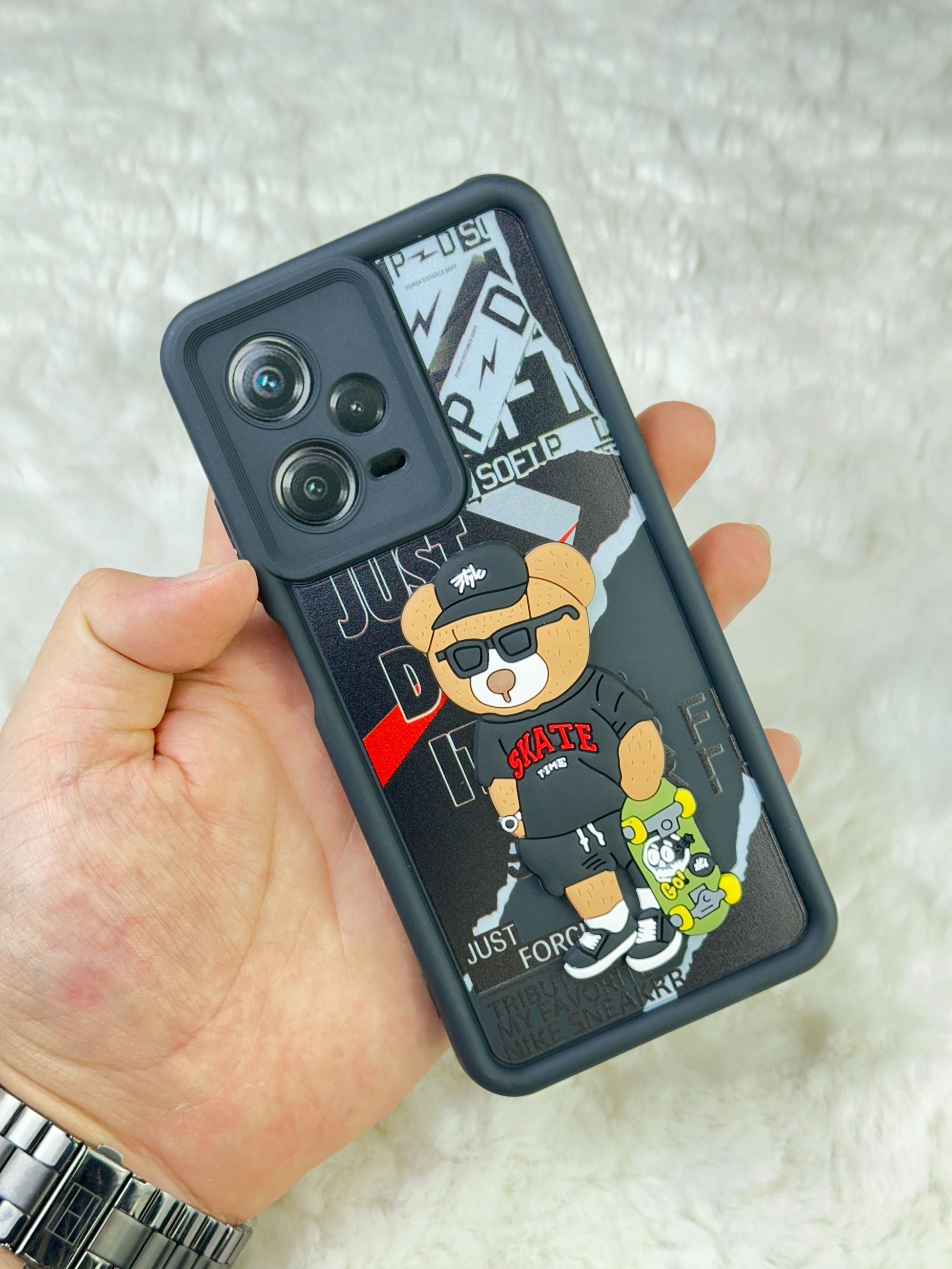 Xiaomi Redmi Note 12 Pro 5G Sert Silikonlu Lansman Ayıcıklı kılıf