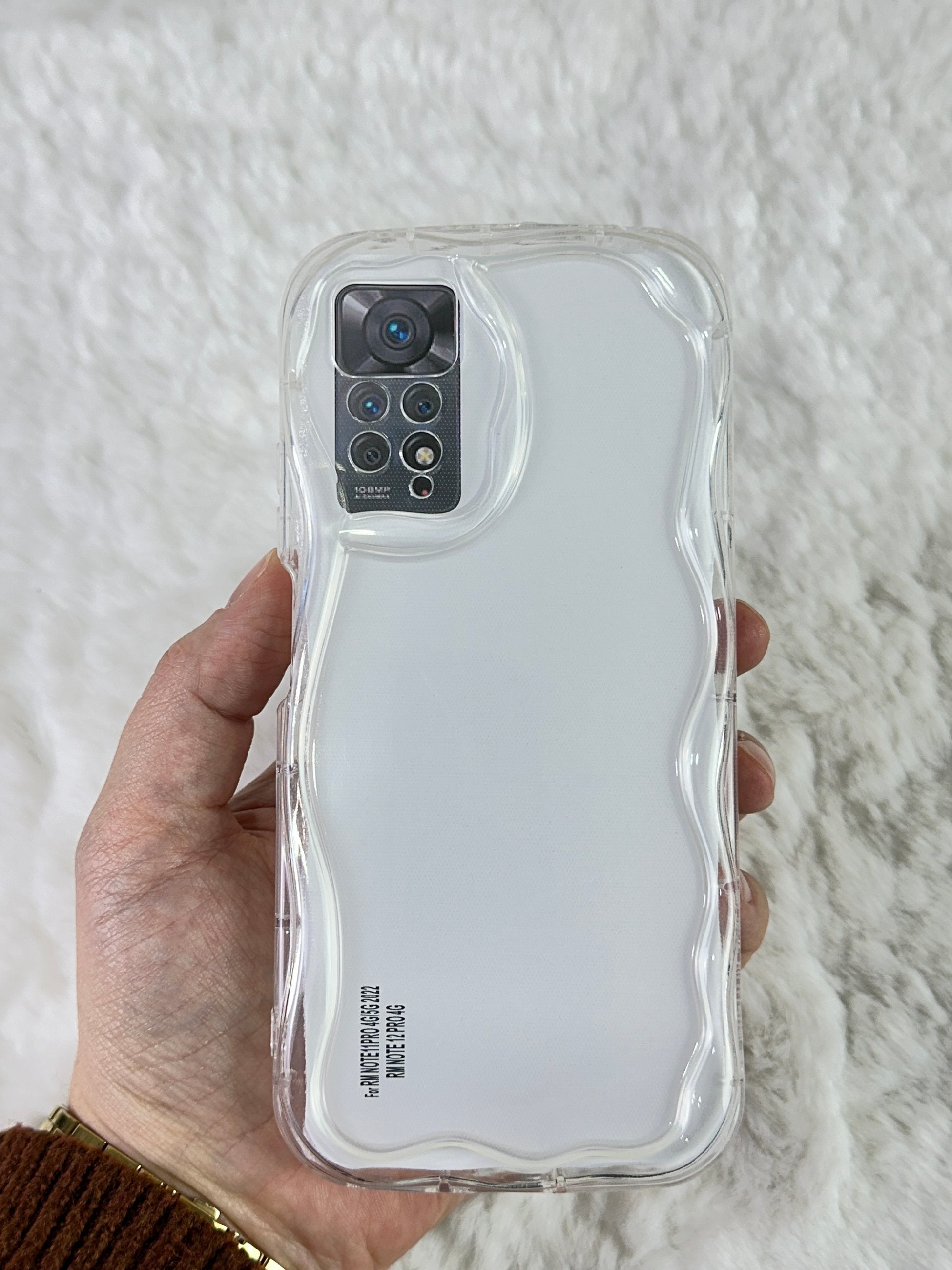 Redmi Note 11 Pro Kenarları Dalga Detaylı Kamera Korumalı Conn Kılıf