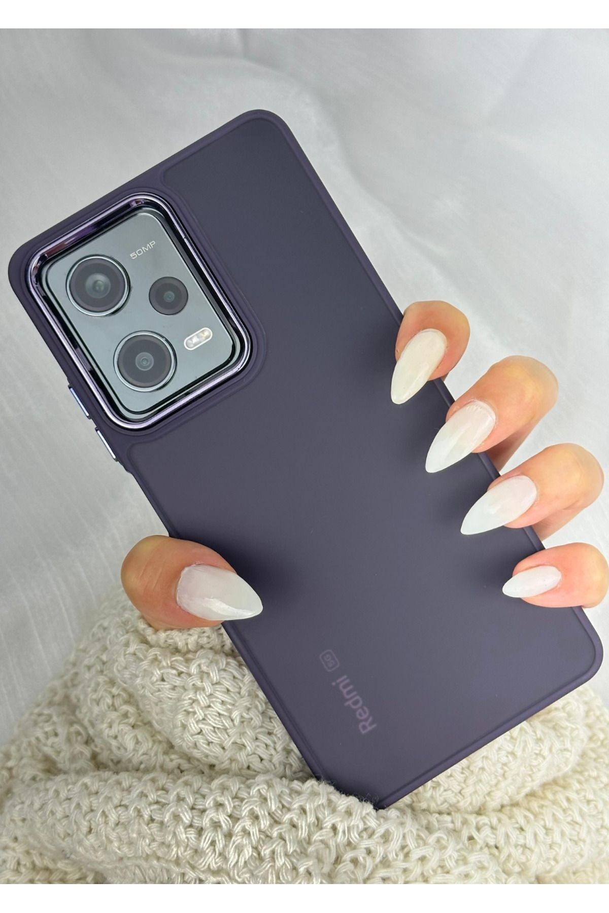 Xiaomi Redmi Note 12 Pro 5G Arkası Buzlu Şeffaf Hassas Düğme Kamera Çıkıntılı Sert Mat Perfect